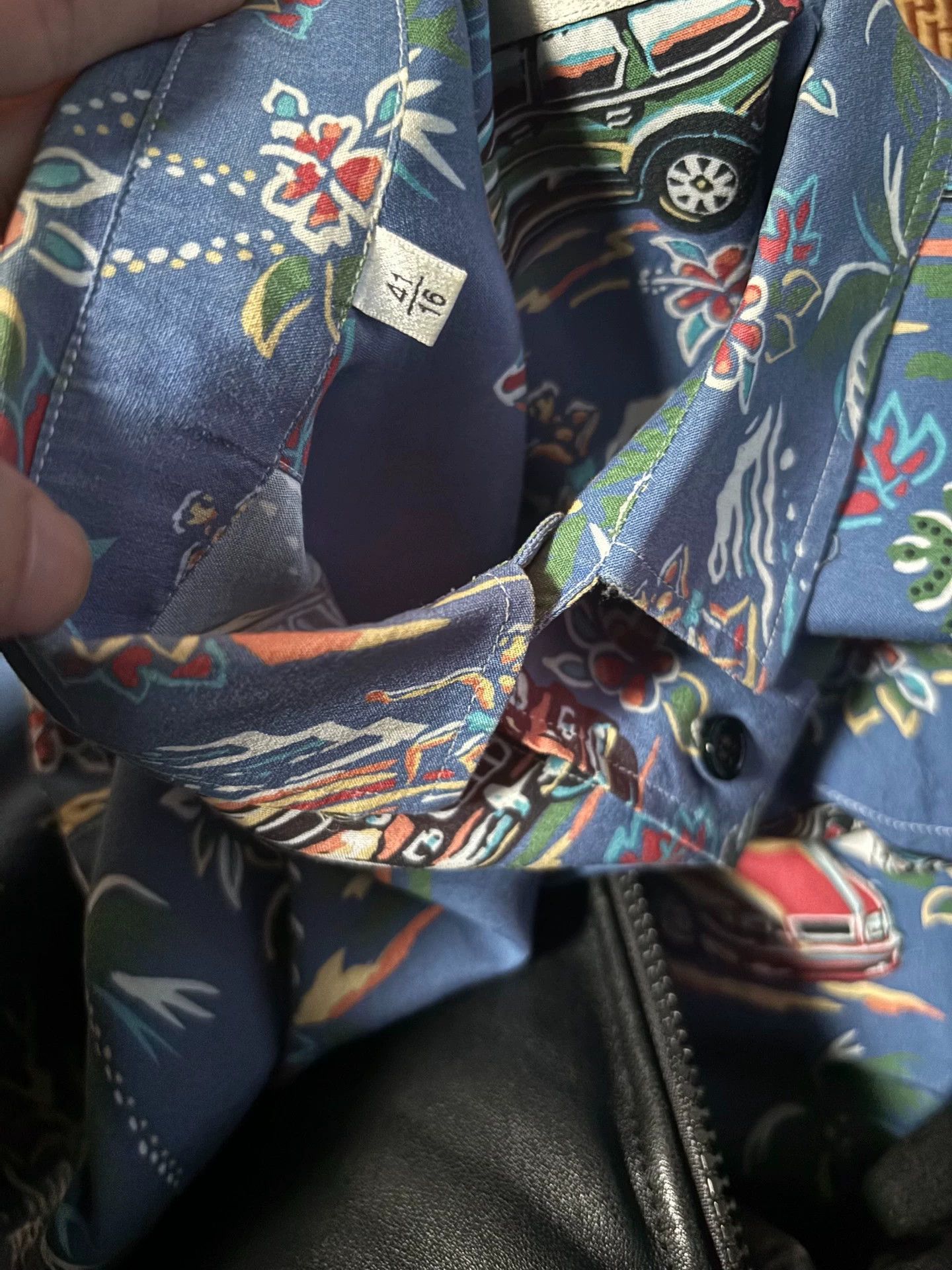 Saint Laurent Paris Saint Laurent Motel Hawaiian Distressed Hem Wave Shirt Size US M / EU 48-50 / 2 - 6 Thumbnail
