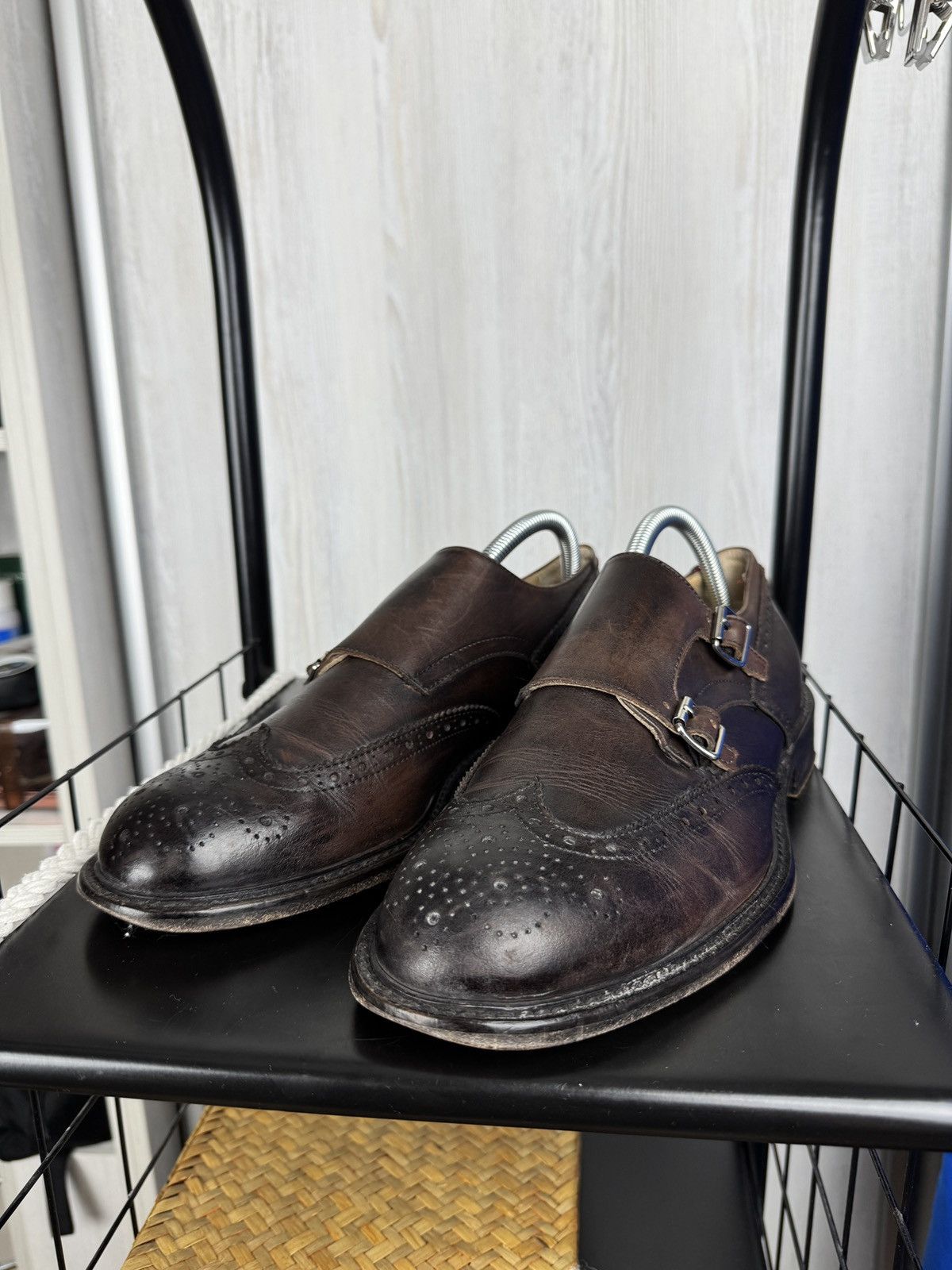 Jeckerson Jeckerson dark brown Italian double monk leather shoes Size US 10 / EU 43 - 7 Thumbnail