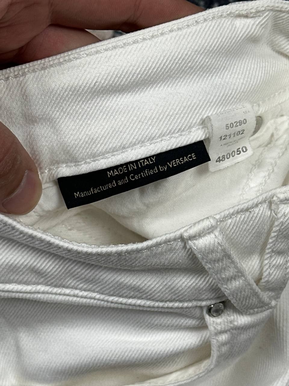 Versace Versace Summer White Denim Y2K Mini Skirt Size 25" / US 0 / IT 36 - 9 Thumbnail