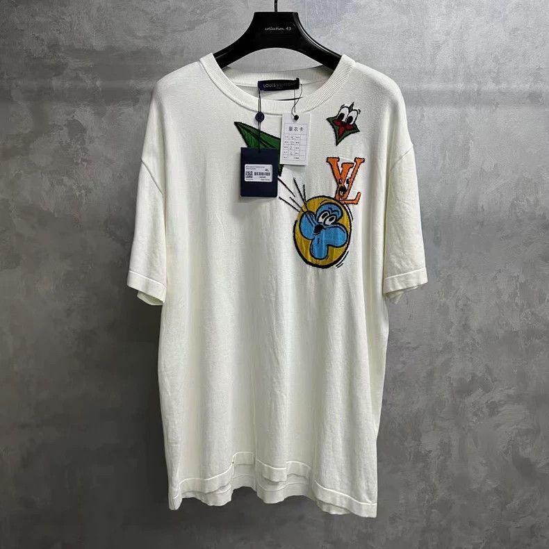 Louis Vuitton Louis Vuitton size 4l White cartoon intarsia crew neck shor Size US M / EU 48-50 / 2 - 1 Thumbnail