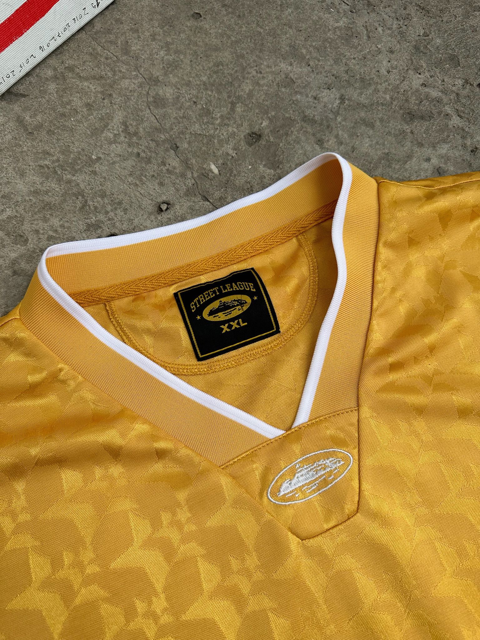 Corteiz Cortez Street League Jersey Yellow Red Size US XXL / EU 58 / 5 - 6 Thumbnail