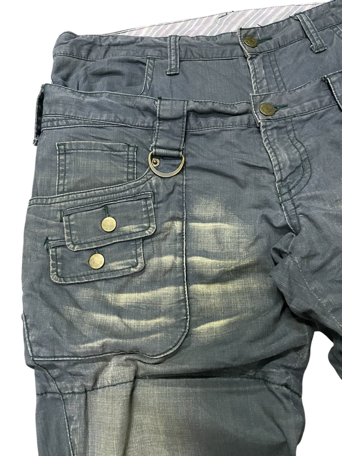 5351 POUR LES HOMMES × PPFM PPFM Japan Layered Double Waist Pocket Punk Wash Pants Size US 34 / EU 50 - 13 Thumbnail