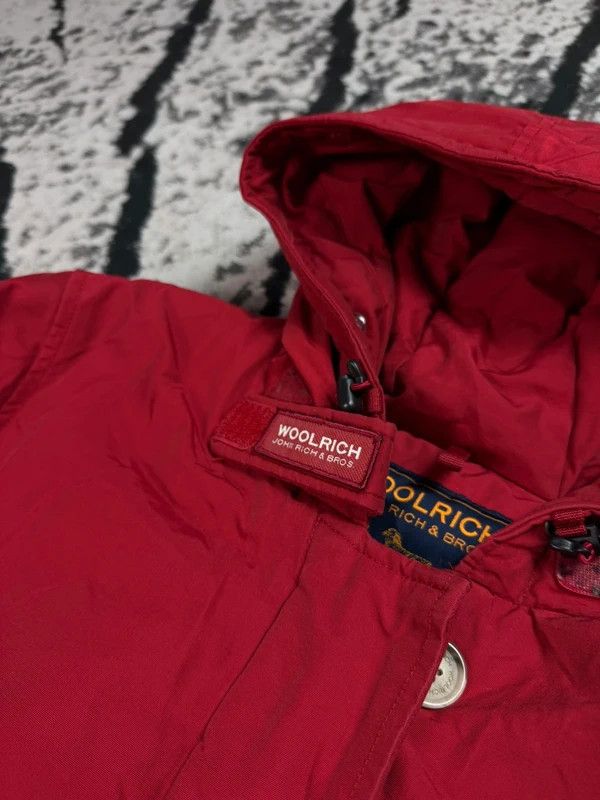 Other Woolrich red L logo winter down parka jacket Size L / US 10 / IT 46 - 4 Thumbnail