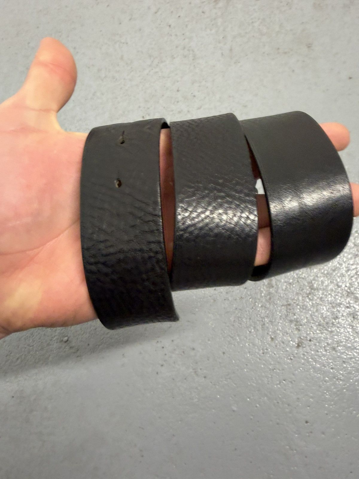 John Galliano Vintage 00s John Galliano Leather Buckle Logo Belt Size ONE SIZE - 5 Thumbnail