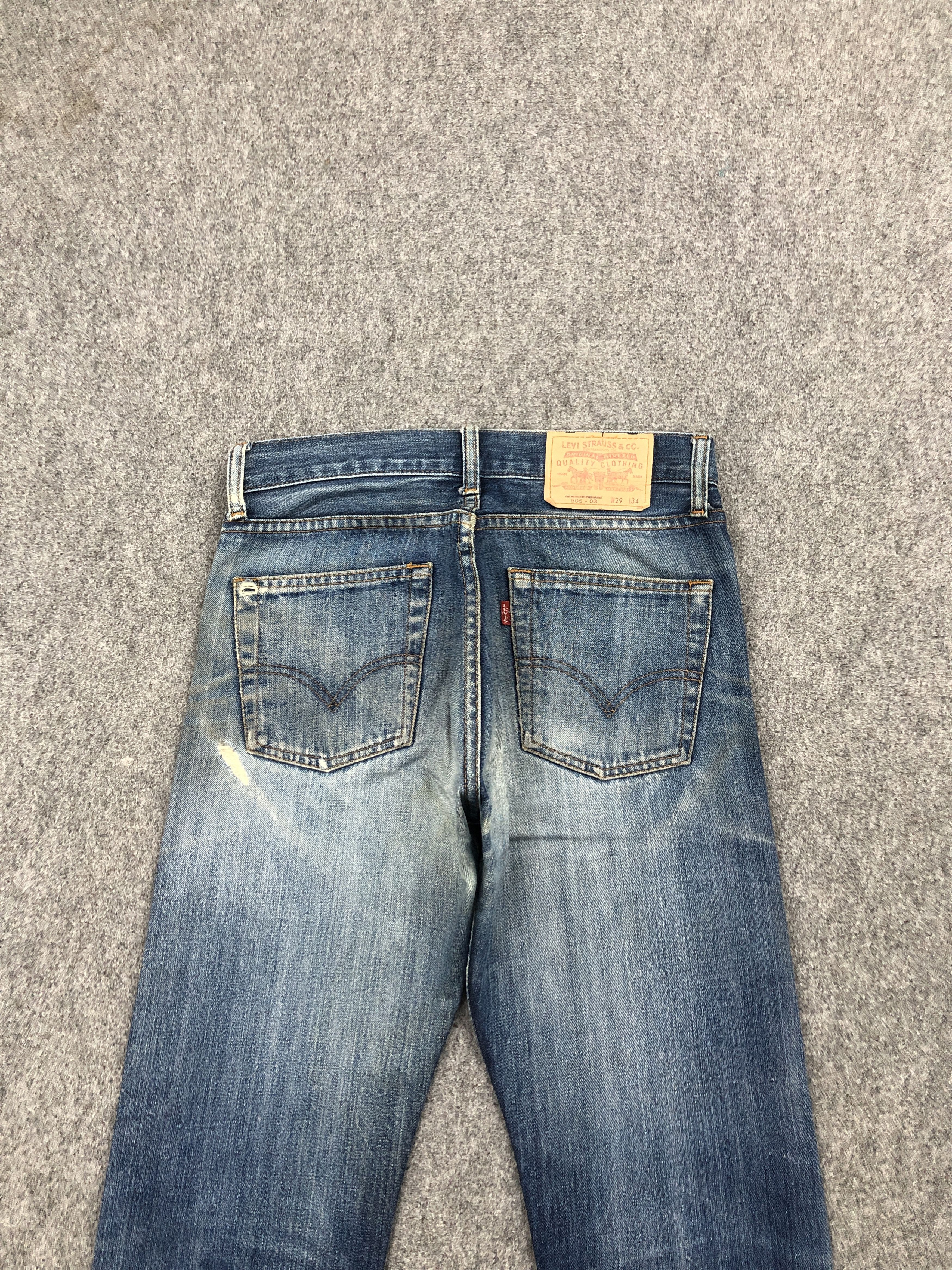 Levi's × Vintage Vintage 90s Levis 505 Faded Blue Jeans Size US 30 / EU 46 - 4 Thumbnail
