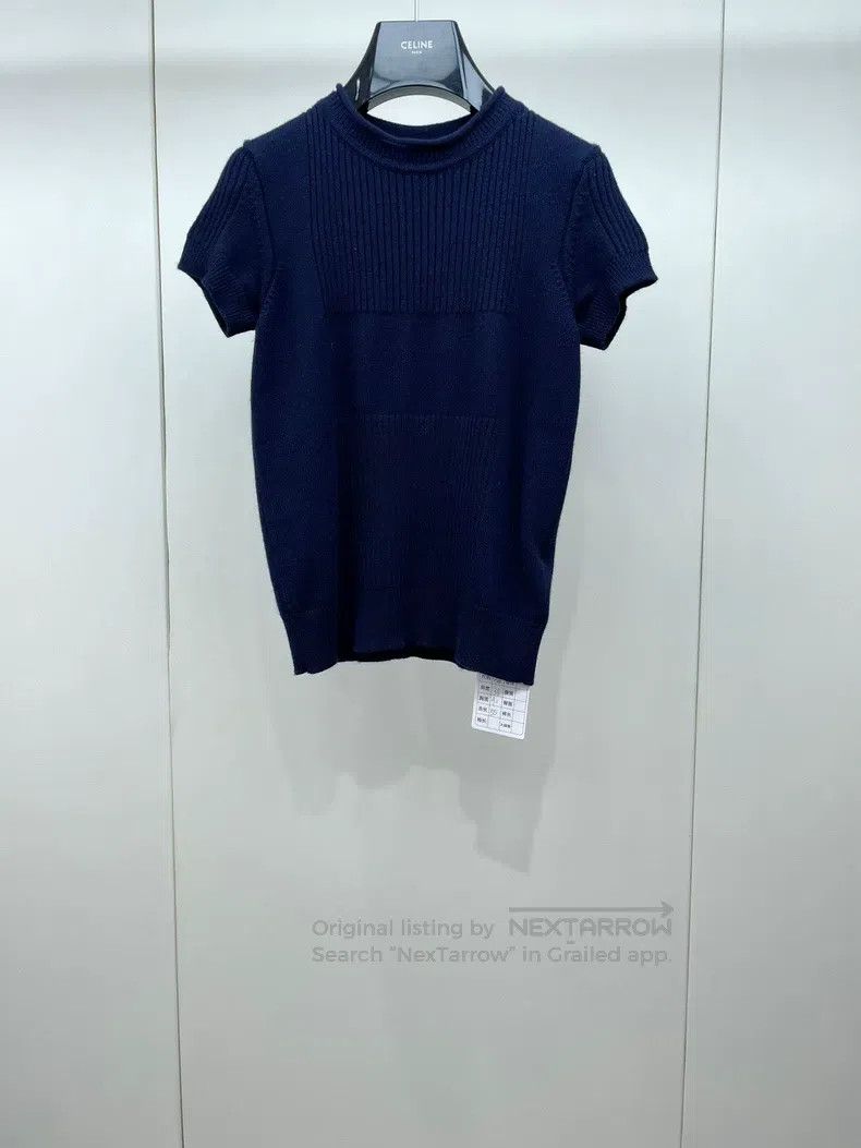 Hermes Hermes 23 Dark Blue Cashmere Knit Short-Sleeve Size XS / US 0-2 / IT 36-38 - 1 Thumbnail