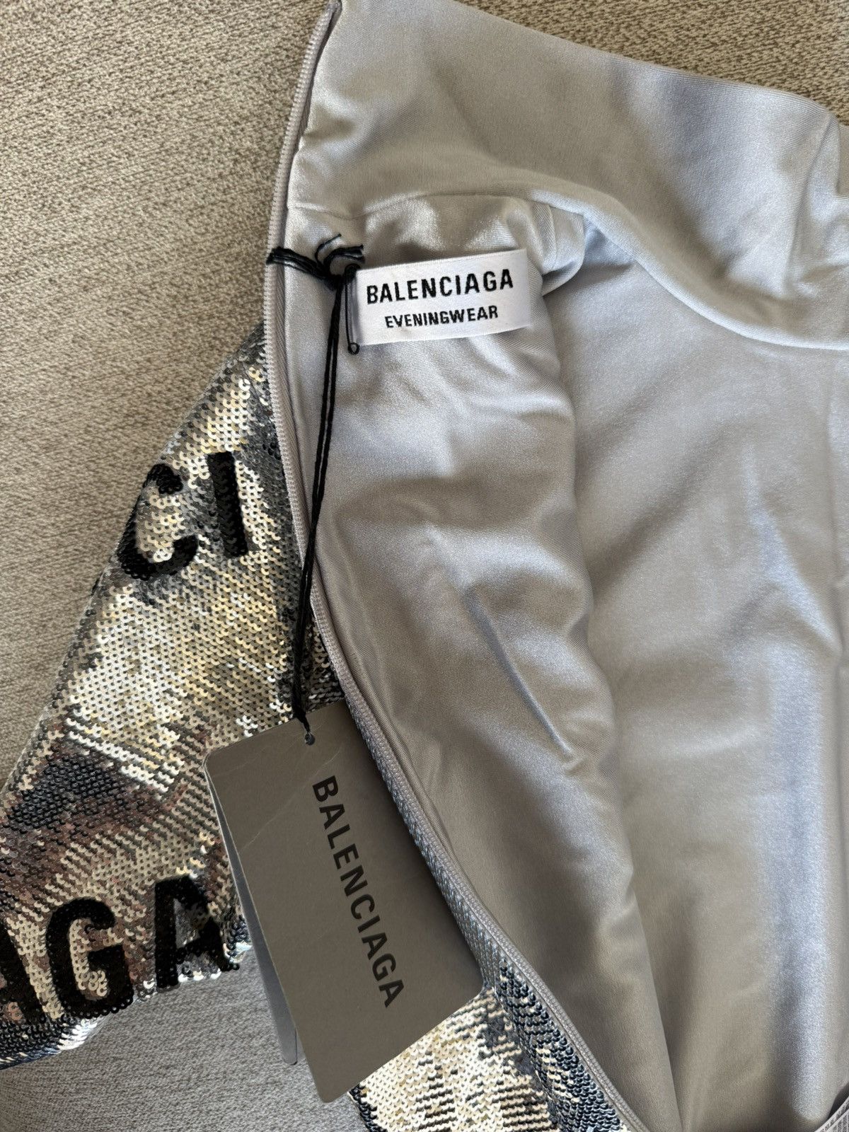 Balenciaga Balenciaga Logo Sequin Dress Size S / US 4 / IT 40 - 11 Thumbnail