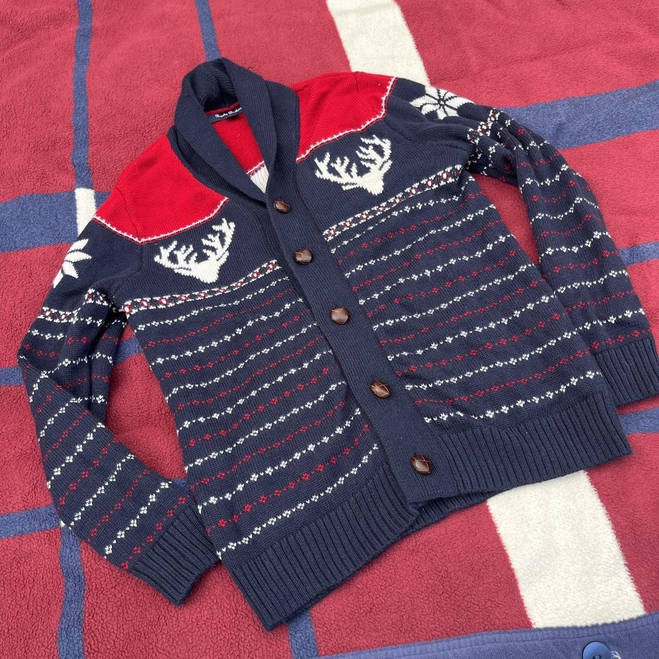 Brooks Brothers Fleece Christmas Sweater Size M Merino Wool
