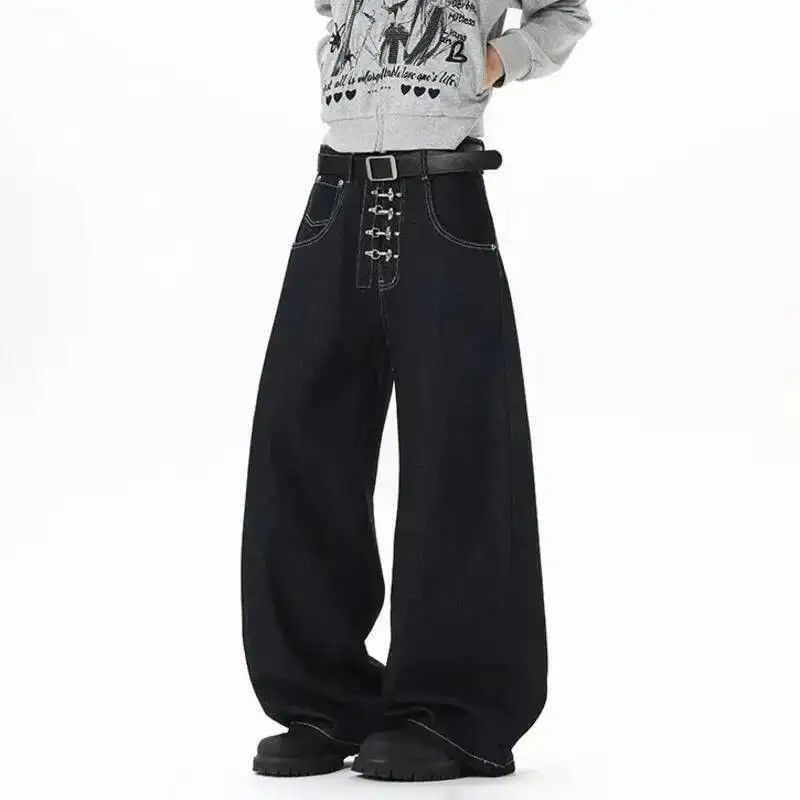 Jean Gothic Metal Detail Denim Pants Size US 33 - 5 Thumbnail