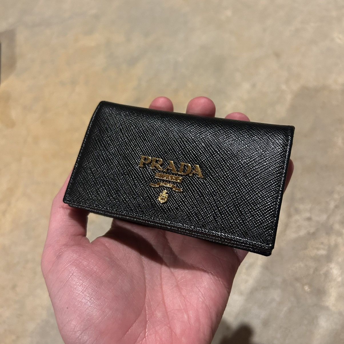 Designer × Prada Brand New Prada Saffiano Leather Card Holder Nero Black Size ONE SIZE - 4 Thumbnail