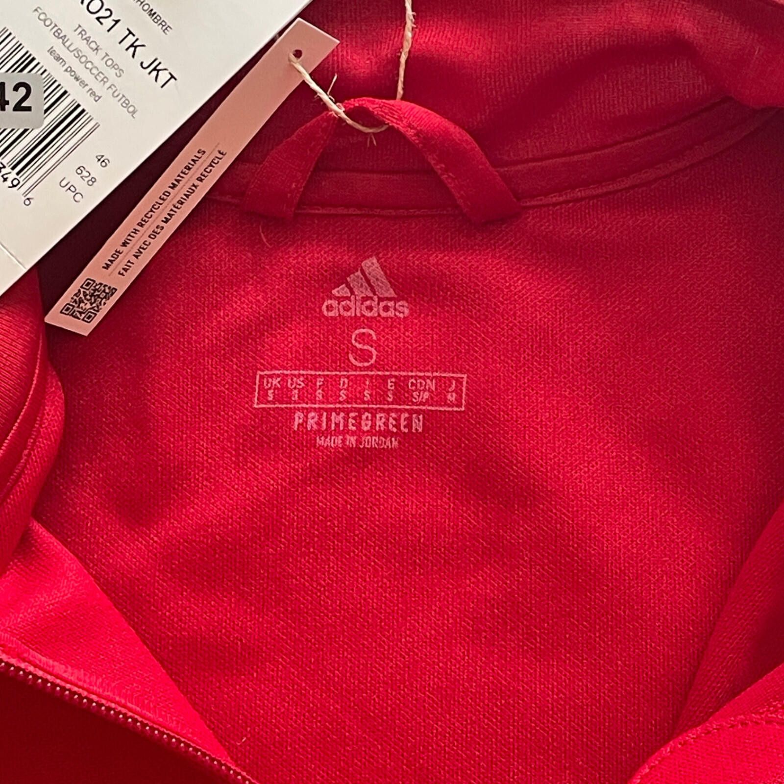 Adidas Adidas Tiro 21 Jacket Mens Small Red White NWT Full Zip NEW! Size ONE SIZE - 7 Thumbnail