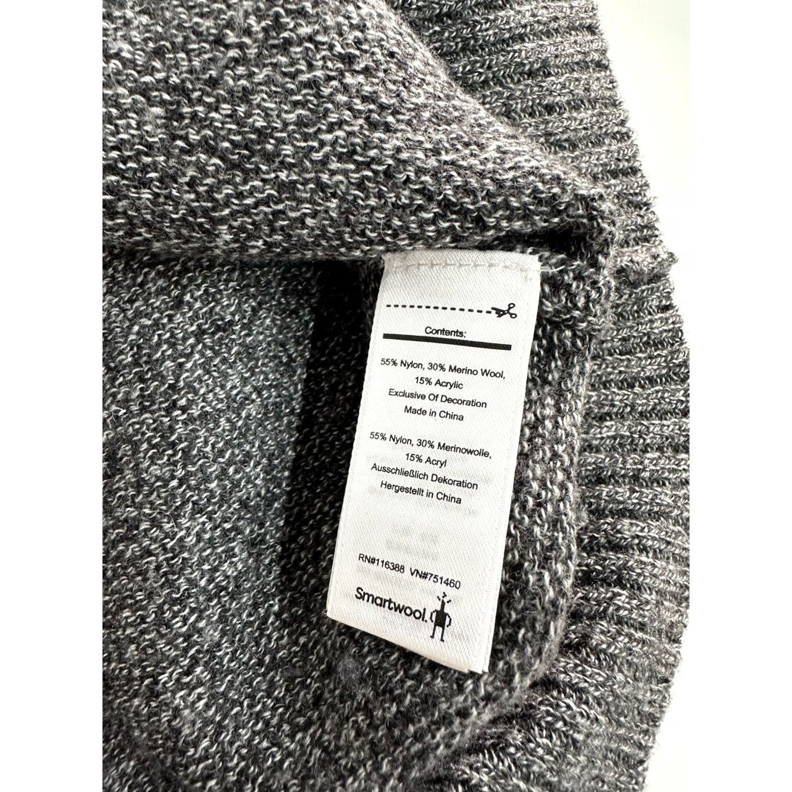 Smartwool Smartwool Mens Large Gray Ripple Ridge 1/2 Zip Sweater Merino Blend Size US L / EU 52-54 / 3 - 4 Thumbnail