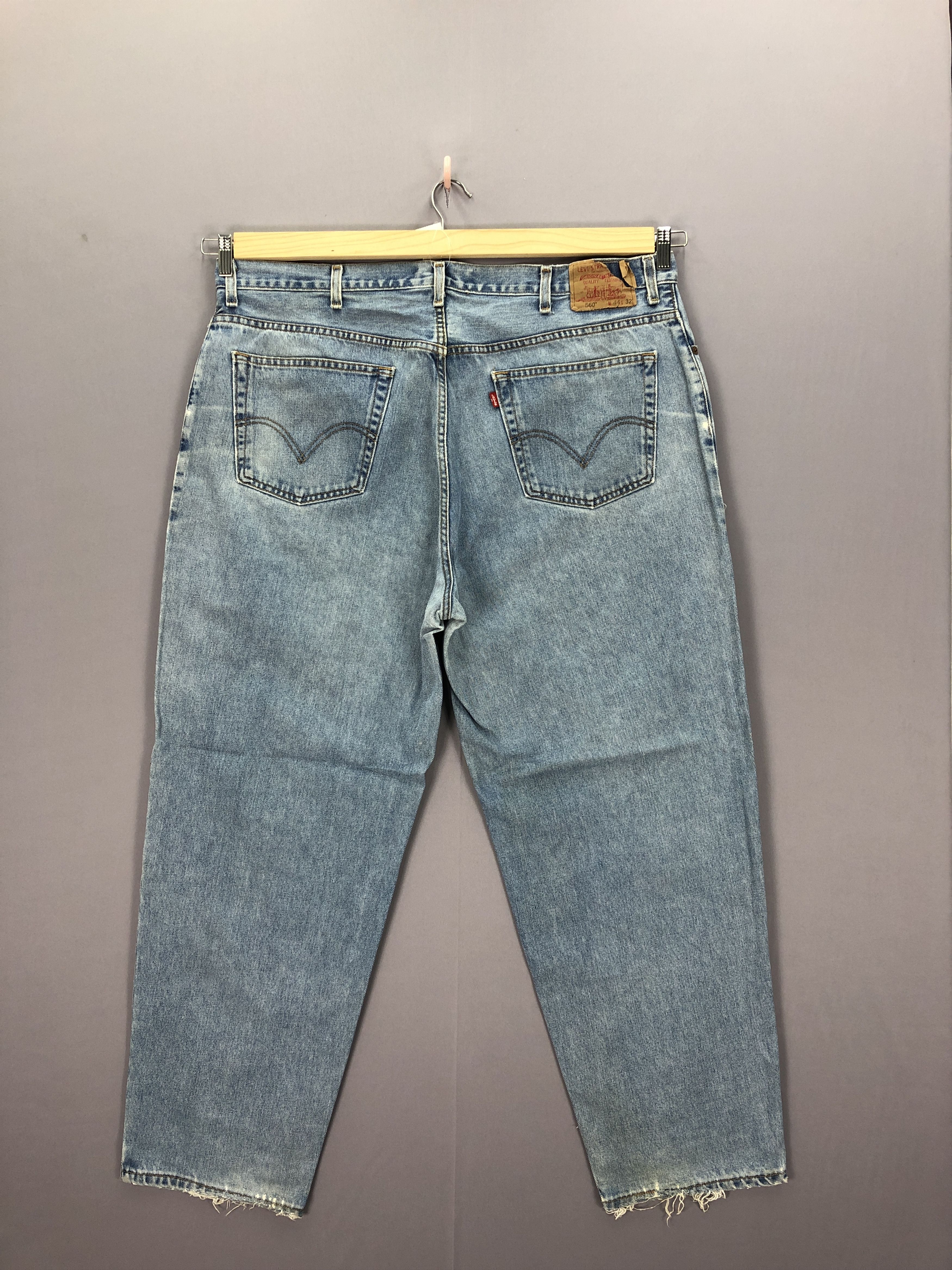 Levi's × Vintage Vintage Levis 560 Baggy Faded Jeans Levi's Light Wash Denim Size US 42 / EU 58 - 6 Thumbnail