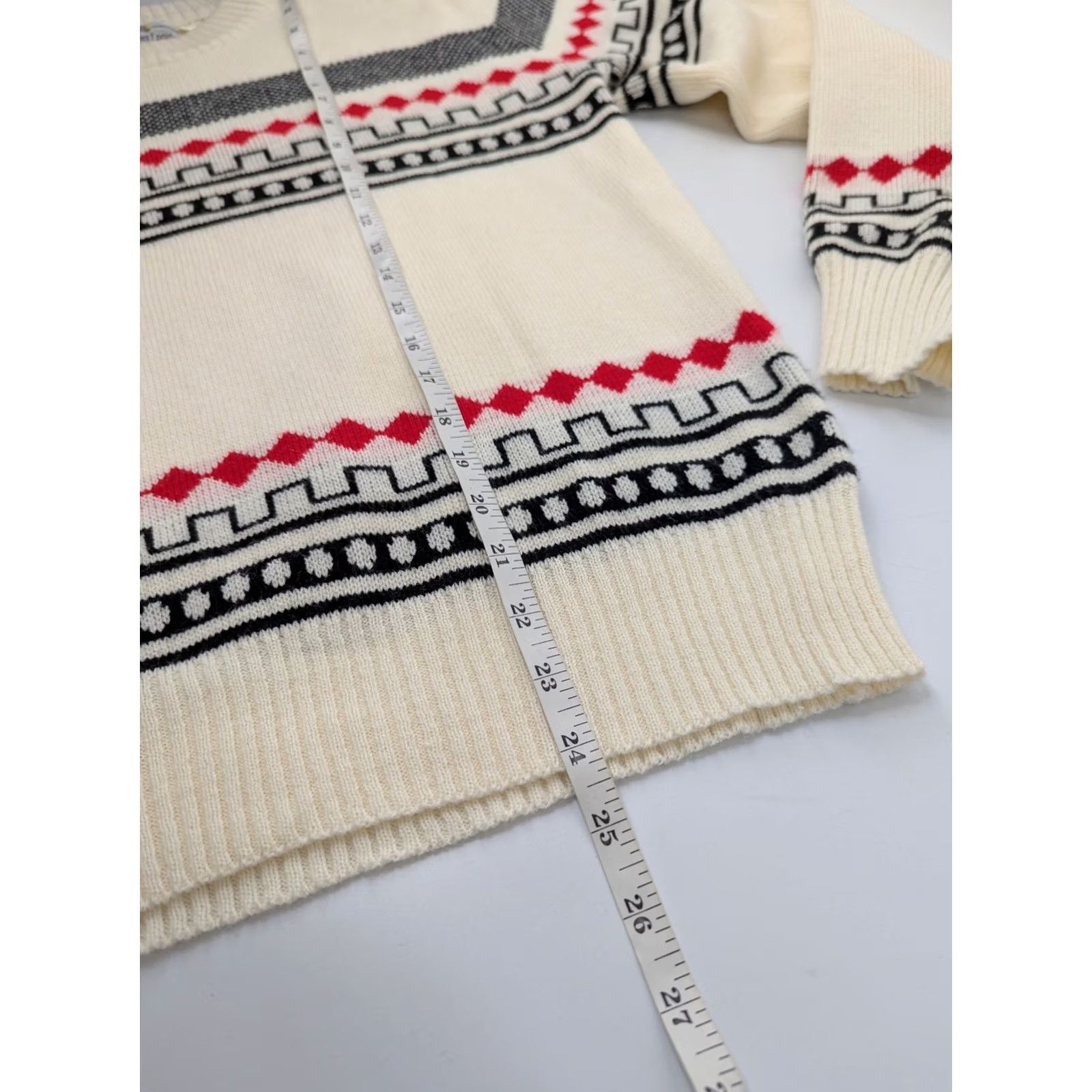 Fruit Of The Loom VINTAGE Fruit of the Loom Christmas Ugly Sweater Knit Crew Neck Long Sleeve Beige M Women Pullover Pattern: holiday Size M / US 6-8 / IT 42-44 - 5 Thumbnail
