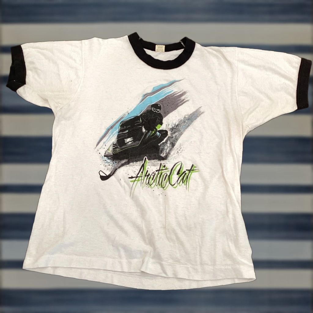 Vintage VINTAGE Arctic Cat Cat's Pride Snowmobile T-Shirt Men's Large Black 90s Size US L / EU 52-54 / 3 - 1 Thumbnail