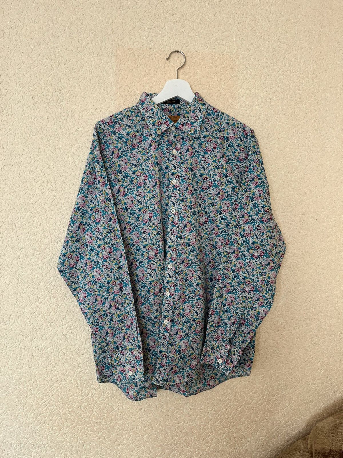 Simon Carter Simon Carter Cotton Long Sleeve Shirt Floral Print Size US L / EU 52-54 / 3 - 1 Thumbnail