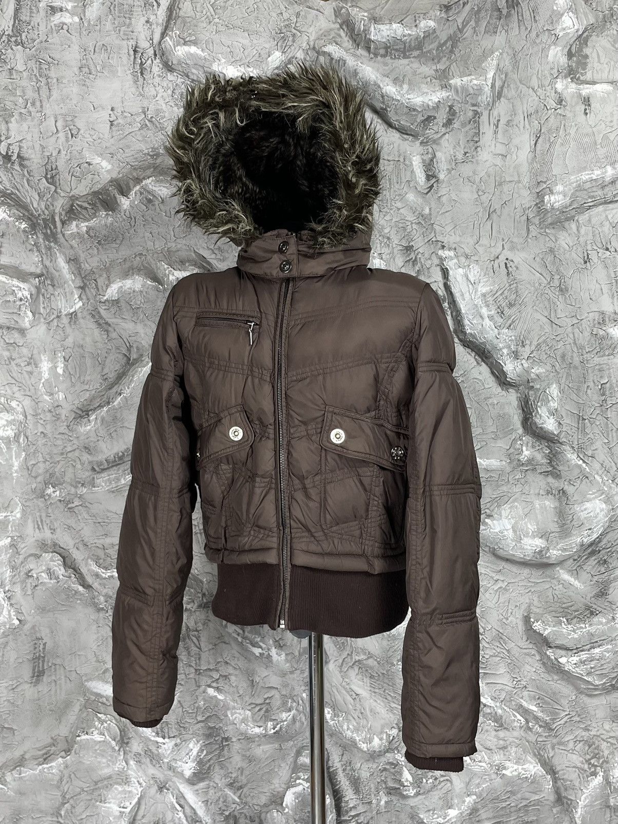 If Six Was Nine × Japanese Brand × Le Grande Bleu (L.G.B.) Y2K Fur Zip Hood Bomber Jacket Hysteric Glamour Japan Style Size US S / EU 44-46 / 1 - 1 Thumbnail
