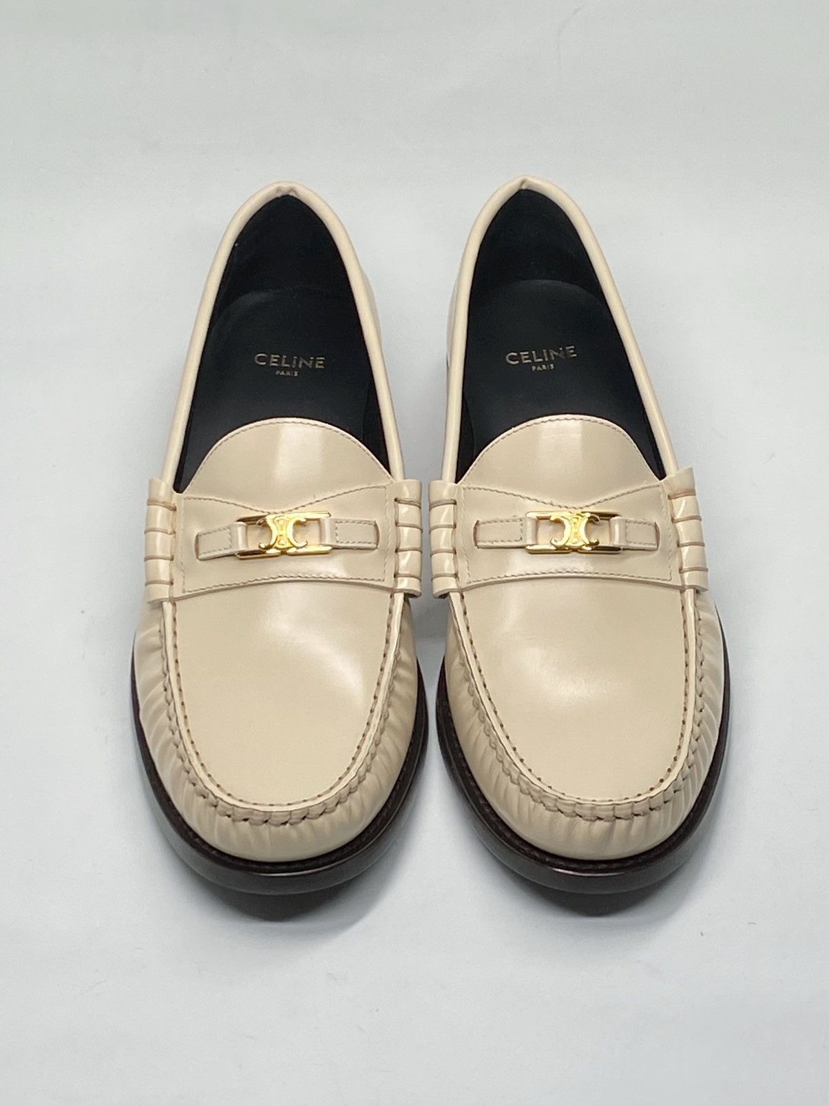 Celine Celine Luco Triomphe in polished bull loafers size 39 Size US 9 / IT 39 - 3 Thumbnail