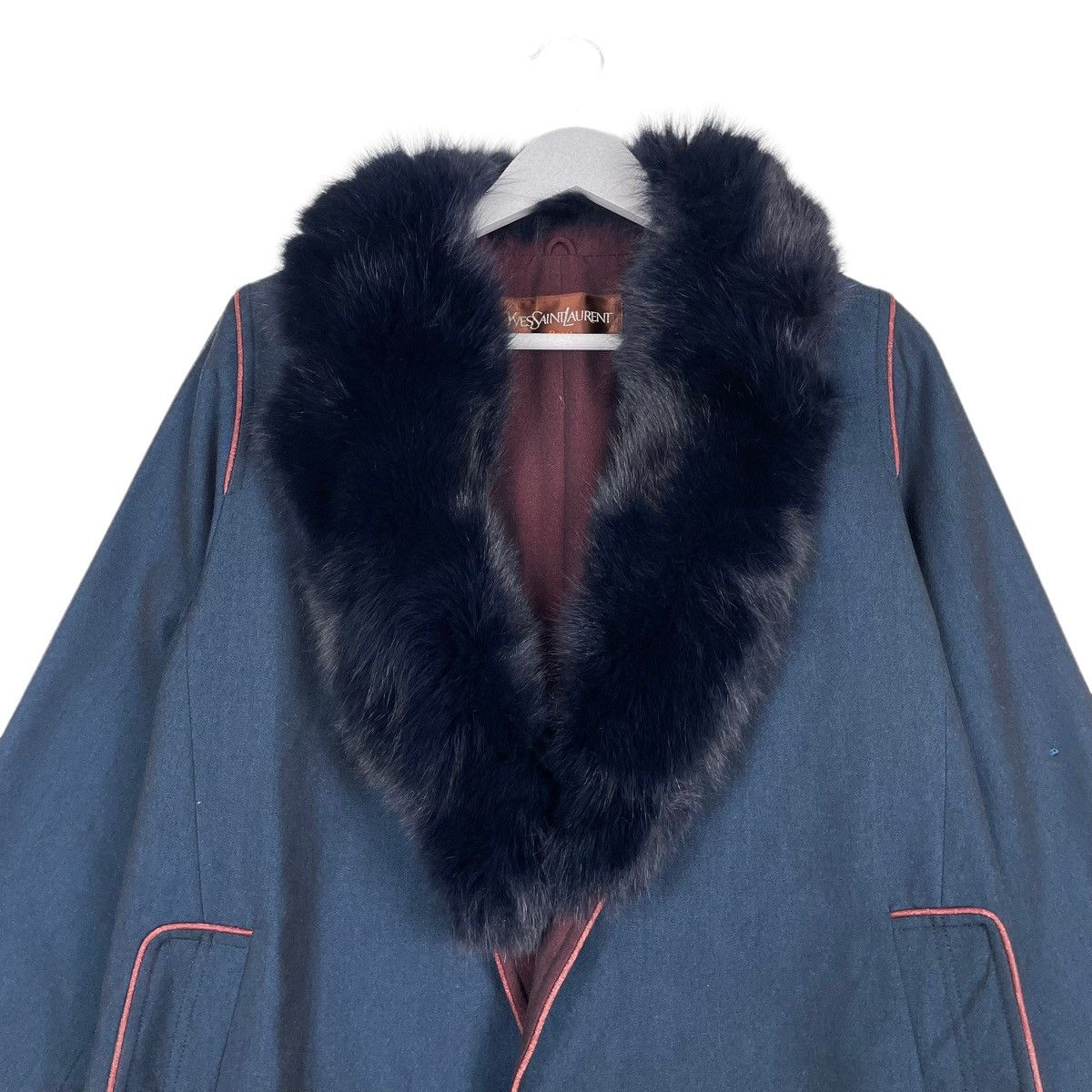 Yves Saint Laurent 💥YVES SAINT LAURENT LUXURY FUR COLLAR JACKET Size M / US 6-8 / IT 42-44 - 2 Thumbnail