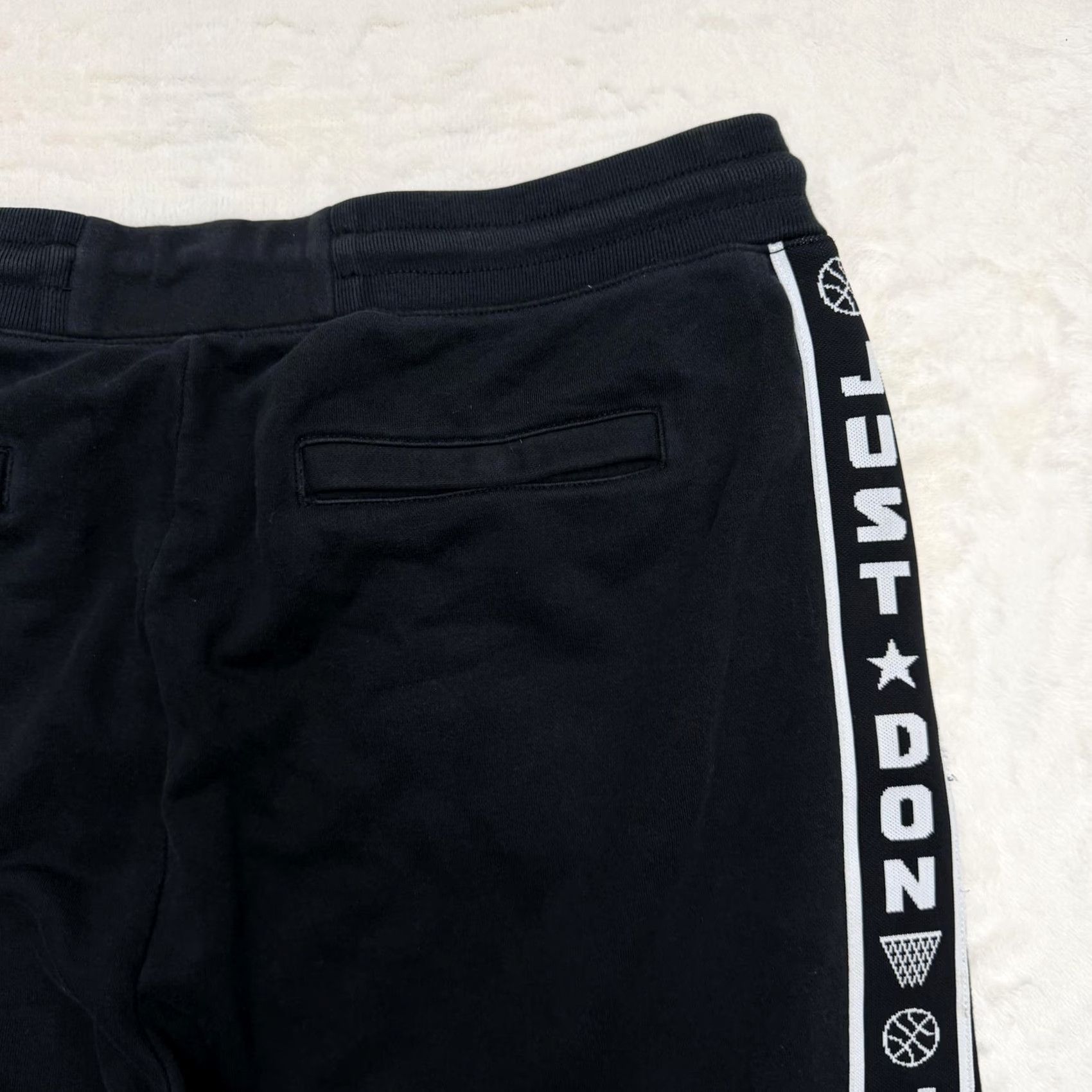 Just Don Just Don All City Sweatpants Track Pants Mens XXL Black Side Stripe Pockets Ribbed Adjustable Waist Size US 39 - 7 Thumbnail