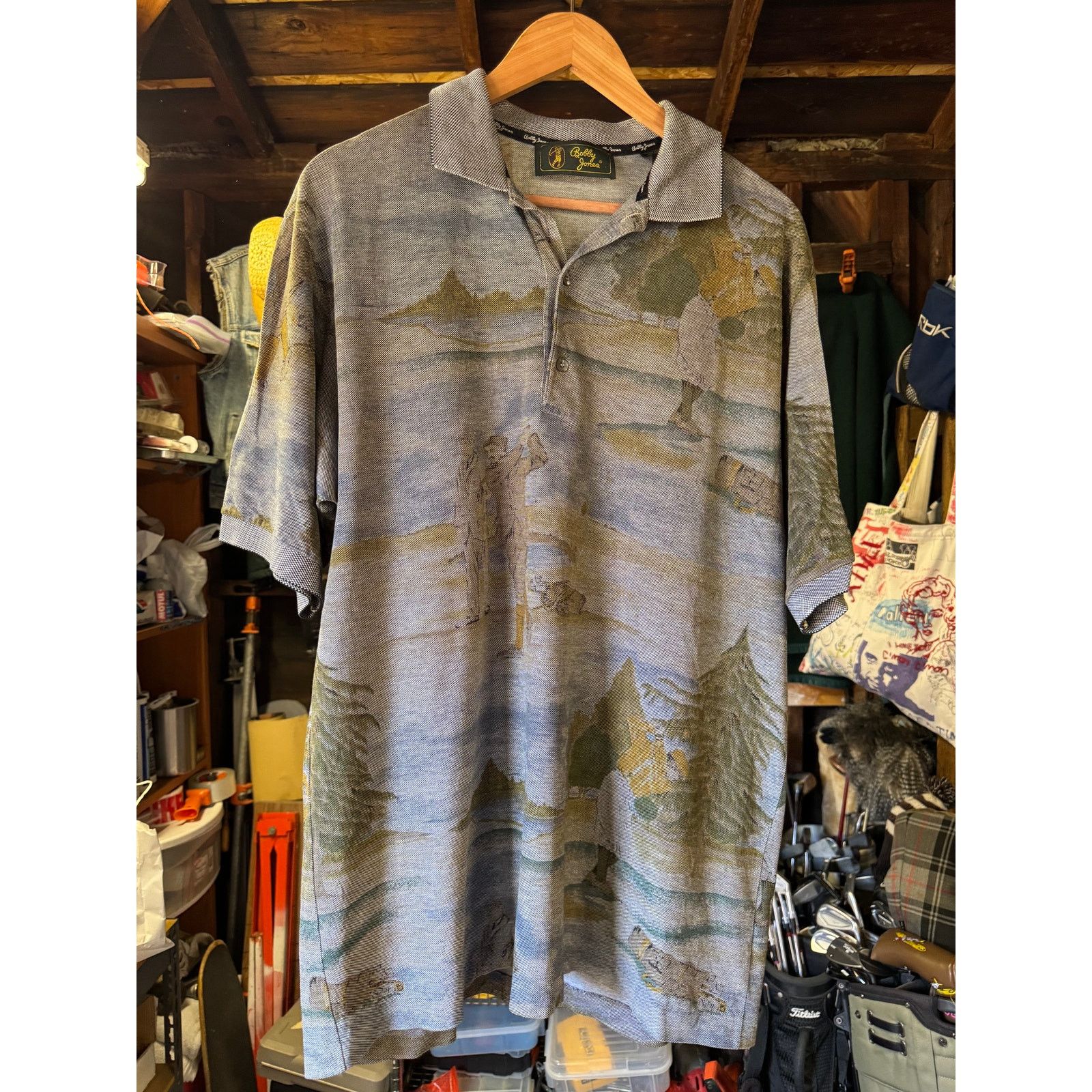 Bobby Jones Vintage Bobby Jones Polo Made in Italy Golf Print | L Size US L / EU 52-54 / 3 - 1 Thumbnail