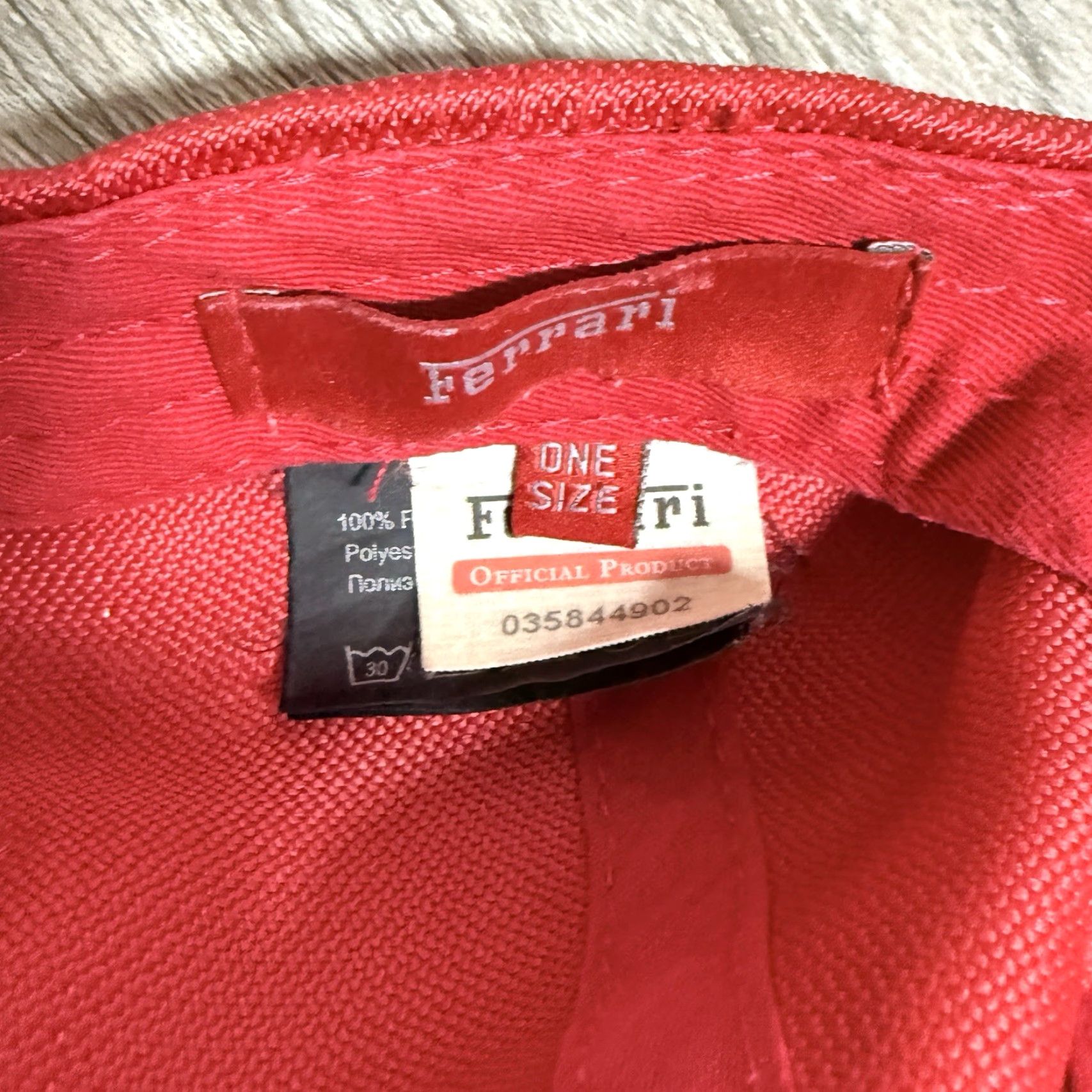 Ferrari VINTAGE Ferrari Red Polyester Adjustable Cap One Size Men Baseball Cap Adjustable Red Ferrari Mens Footballstyle? Size ONE SIZE - 4 Thumbnail