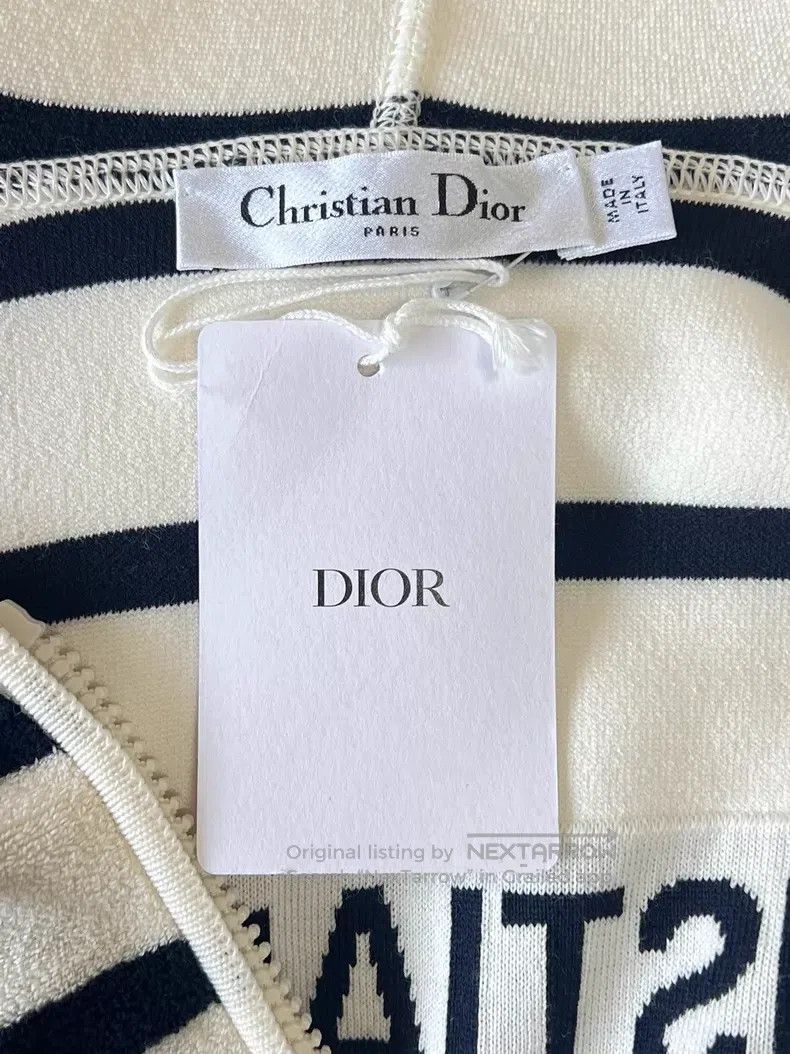 Dior Dior Black and white striped hooded cardigan coat Size XS / US 0-2 / IT 36-38 - 5 Thumbnail