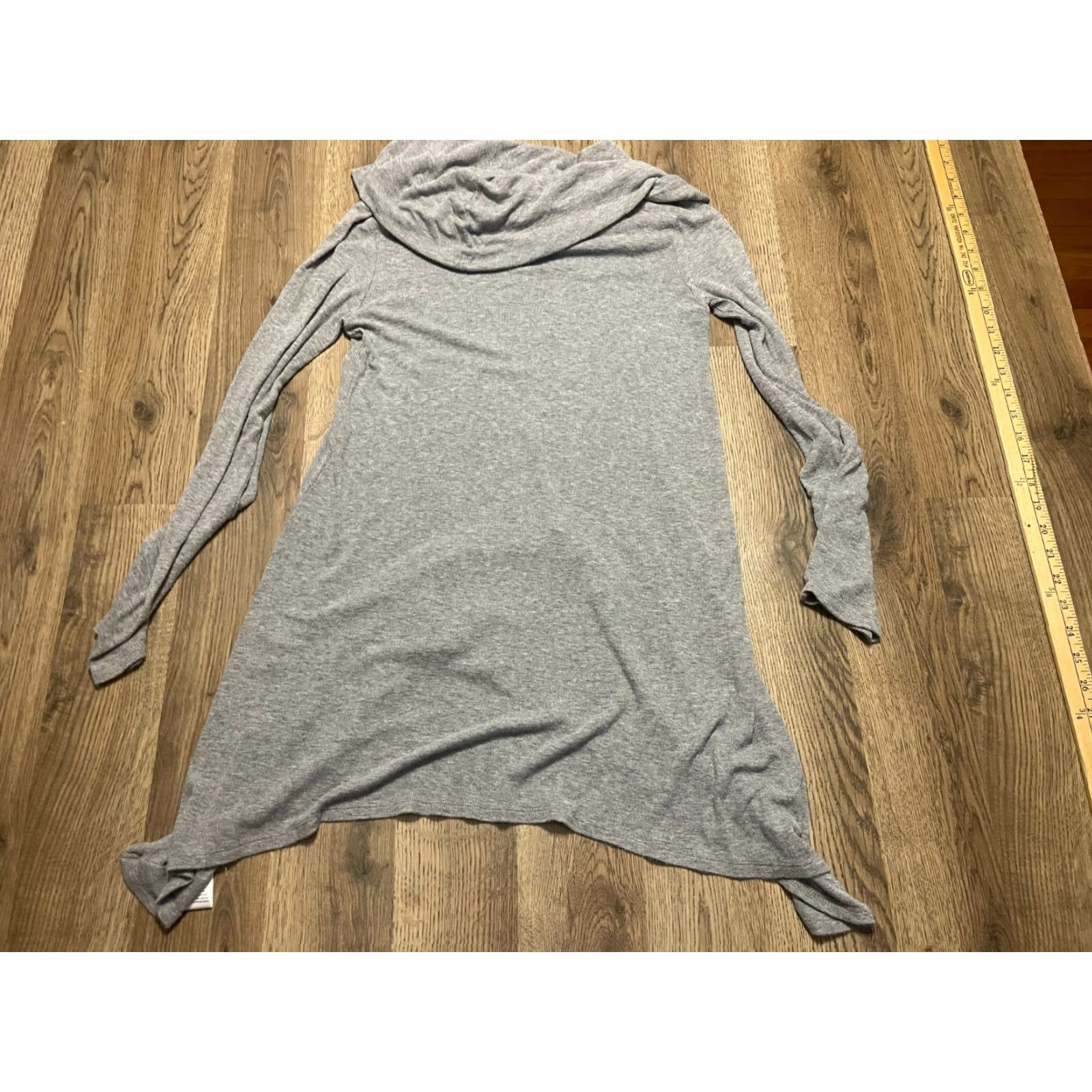 Vintage Cable & Gauge Shirt Women's Small Gray Cowl Neck Long Sleeve Shirt Size S / US 4 / IT 40 - 2 Thumbnail