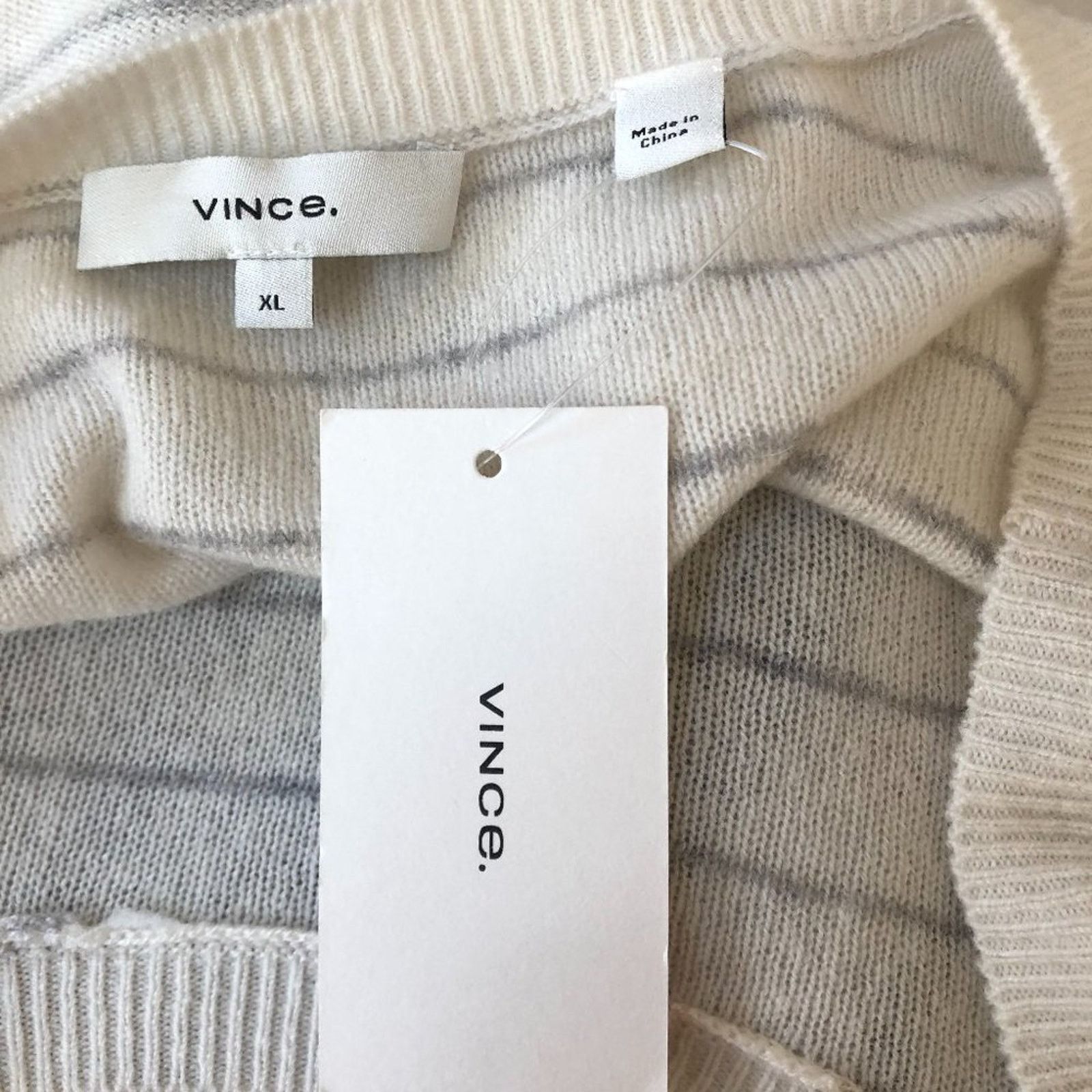 Vince Stripped Scoop Neck Cashmere Sweater from Vince Size XL / US 12-14 / IT 48-50 - 3 Thumbnail