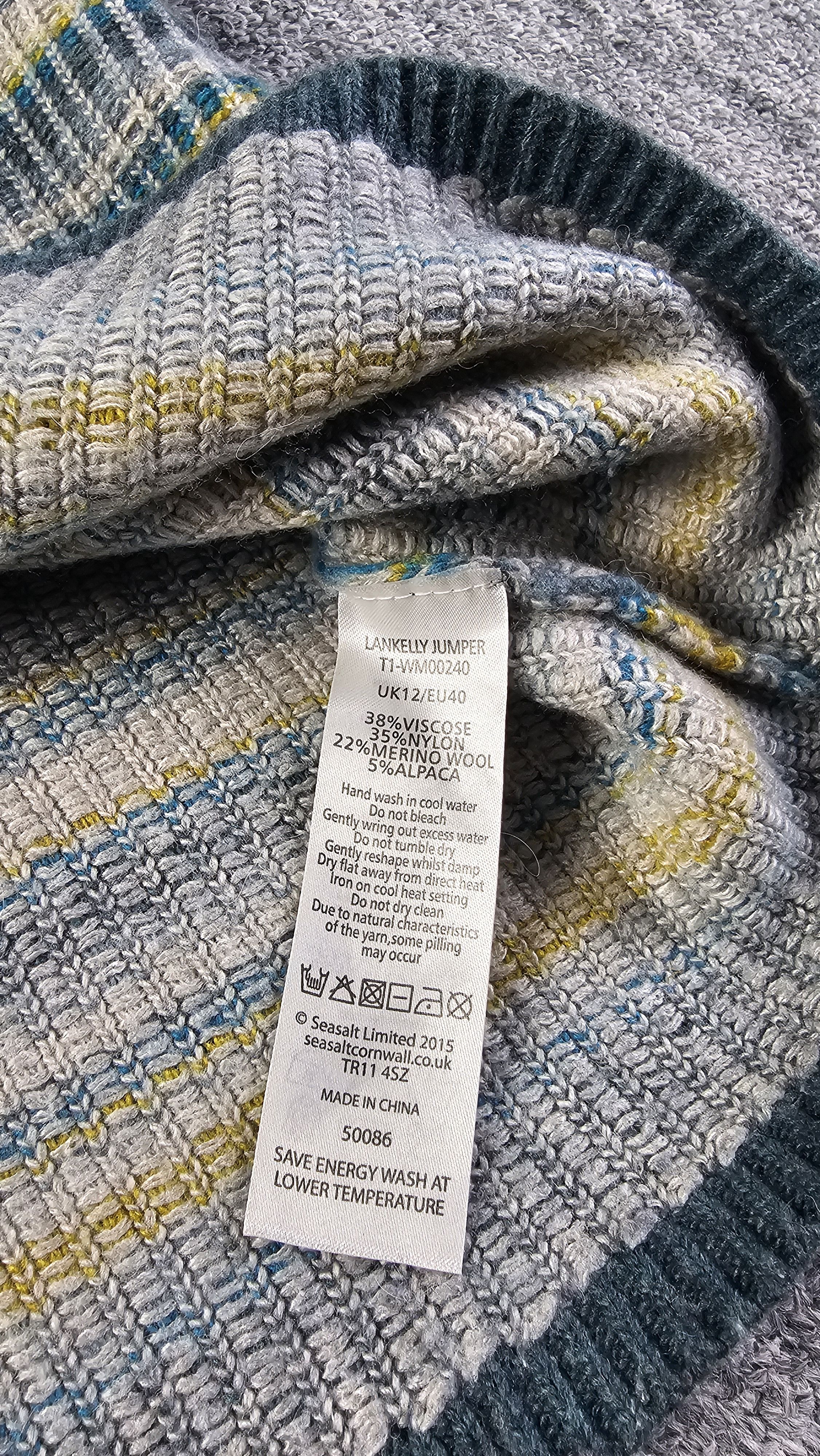 Other Seasalt Cornwall Lankelly Merino Alpaca Boat Neck Jumper 12 Size XL / US 12-14 / IT 48-50 - 5 Thumbnail