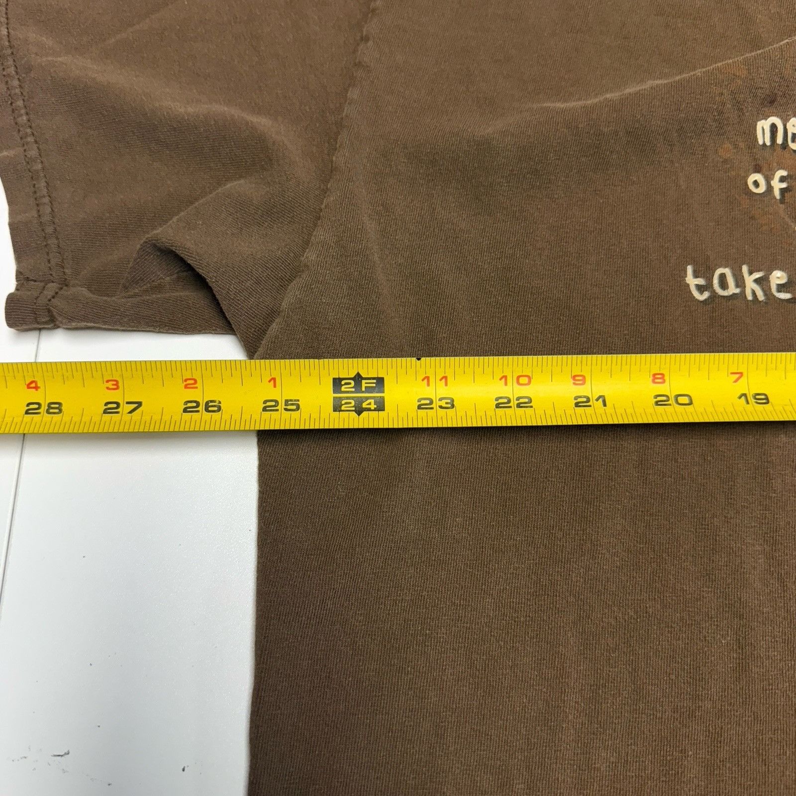 Vintage Vintage Y2K Funny Saying T Shirt Mens 2XL 25x29 Brown Short Size US XXL / EU 58 / 5 - 10 Thumbnail