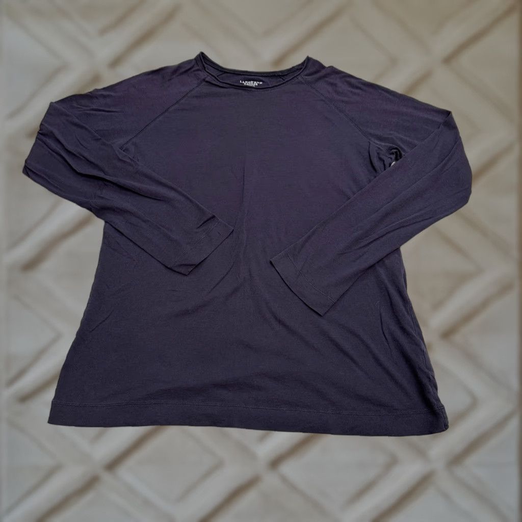 Lands' End VINTAGE Lands' End Canvas T-Shirt Womens Medium Blue Crew Neck Long Sleeve Casual Size M / US 6-8 / IT 42-44 - 1 Thumbnail