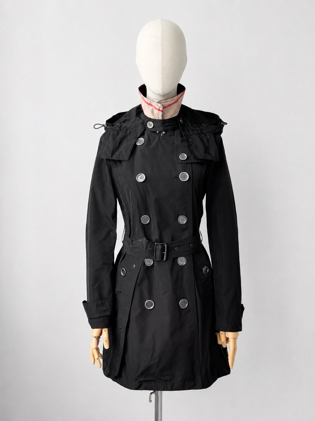 Burberry Burberry Brit Hooded Trench Coat Nova Check Lined Belted Size S / US 4 / IT 40 - 1 Thumbnail