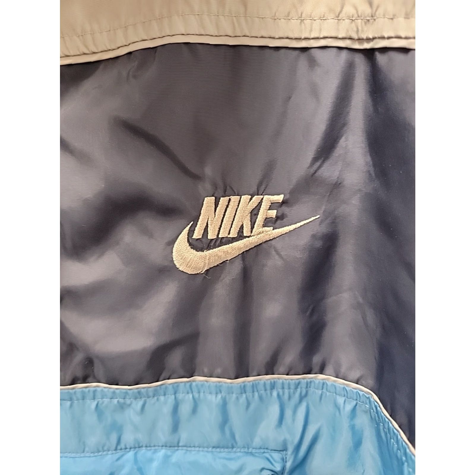 Nike VINTAGE Nike Mens Windbreaker Pullover 1/2 Zip Packable 80s Blue Grey L Size US L / EU 52-54 / 3 - 2 Thumbnail