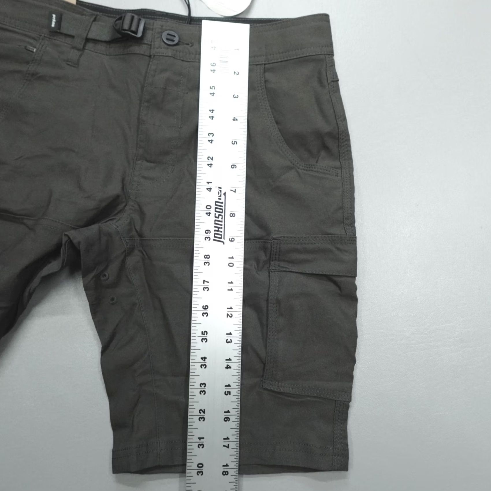 Prana prAna Zion Shorts II Men's 28 10" Inseam Cargo Dark Iron Belted Gray Nylon Spandex Regular Mid Rise Flat Front Pocket Cargo Size US 28 / EU 44 - 7 Thumbnail