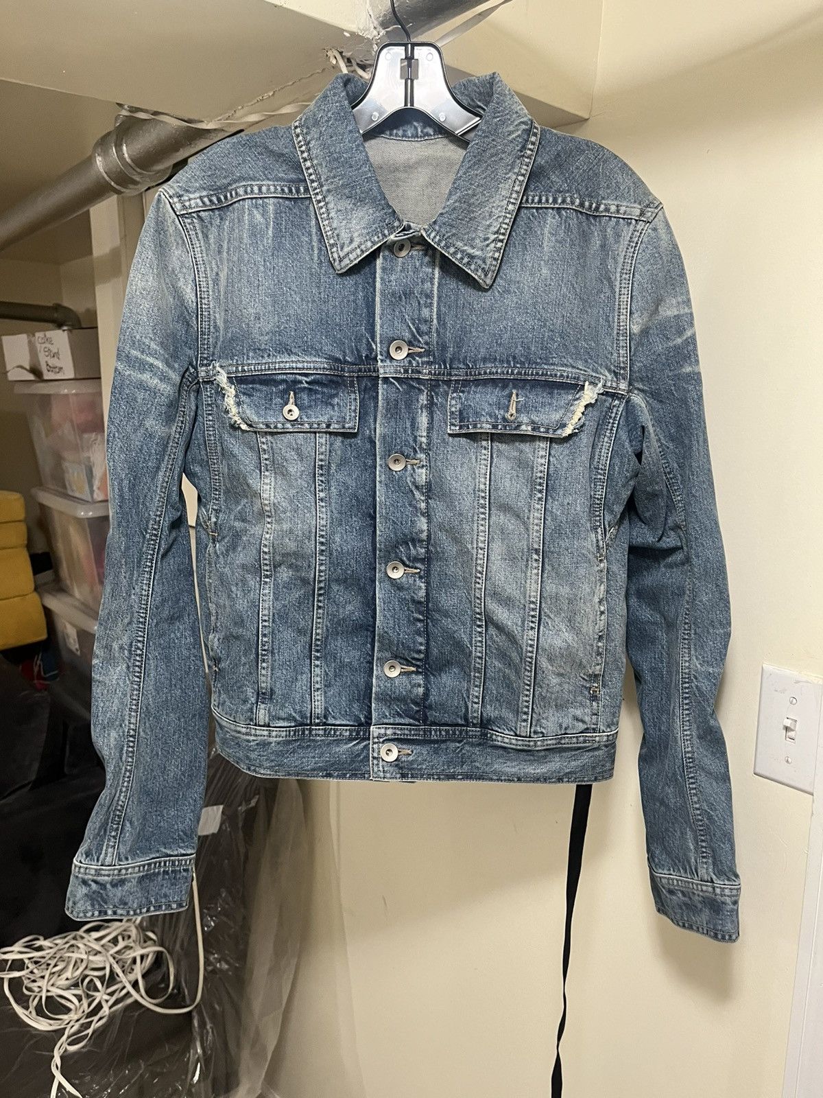 Rick Owens Drkshdw Rick Owens Trucker Denim Jacket Sz S Size US S / EU 44-46 / 1 - 1 Thumbnail