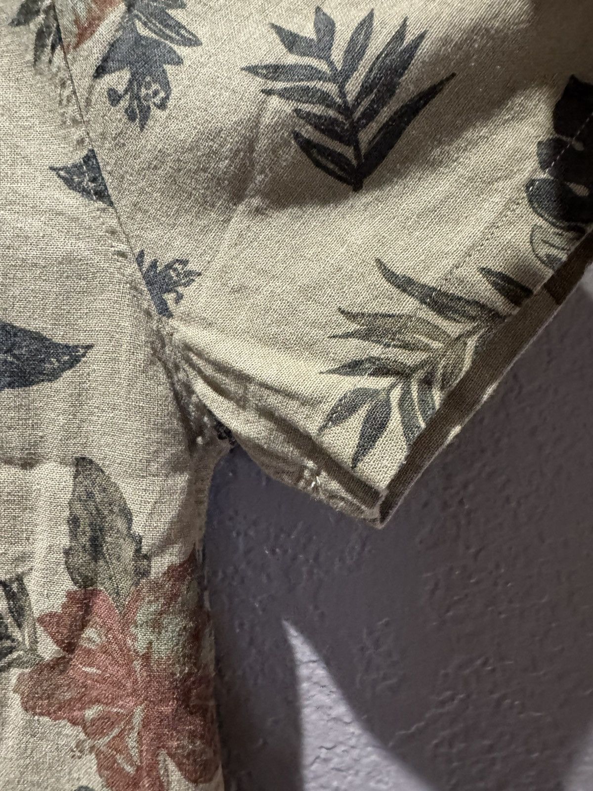 Lucky Brand Lucky Brand Olive Green Floral Hawaiian Short Sleeve Button Size US S / EU 44-46 / 1 - 6 Thumbnail