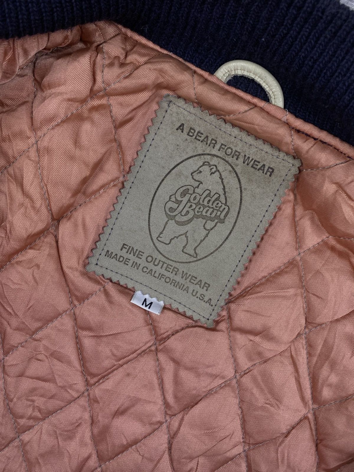 Golden Bear 🔥Vintage 80s Golden Bear Leather Sleeve Varsity Jacket Size US M / EU 48-50 / 2 - 8 Thumbnail