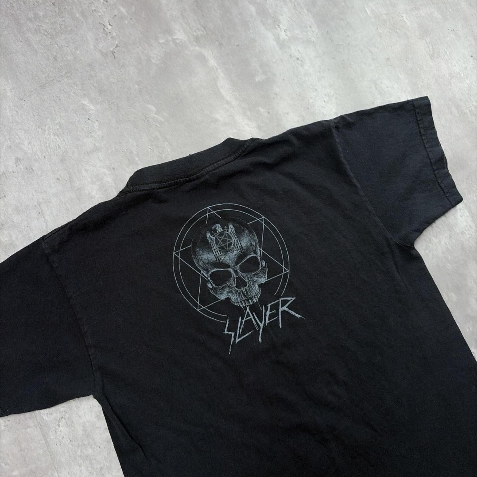 Other Y2K Black Slayer Grunge Gothic Band T-Shirt Size US XS / EU 42 / 0 - 7 Thumbnail