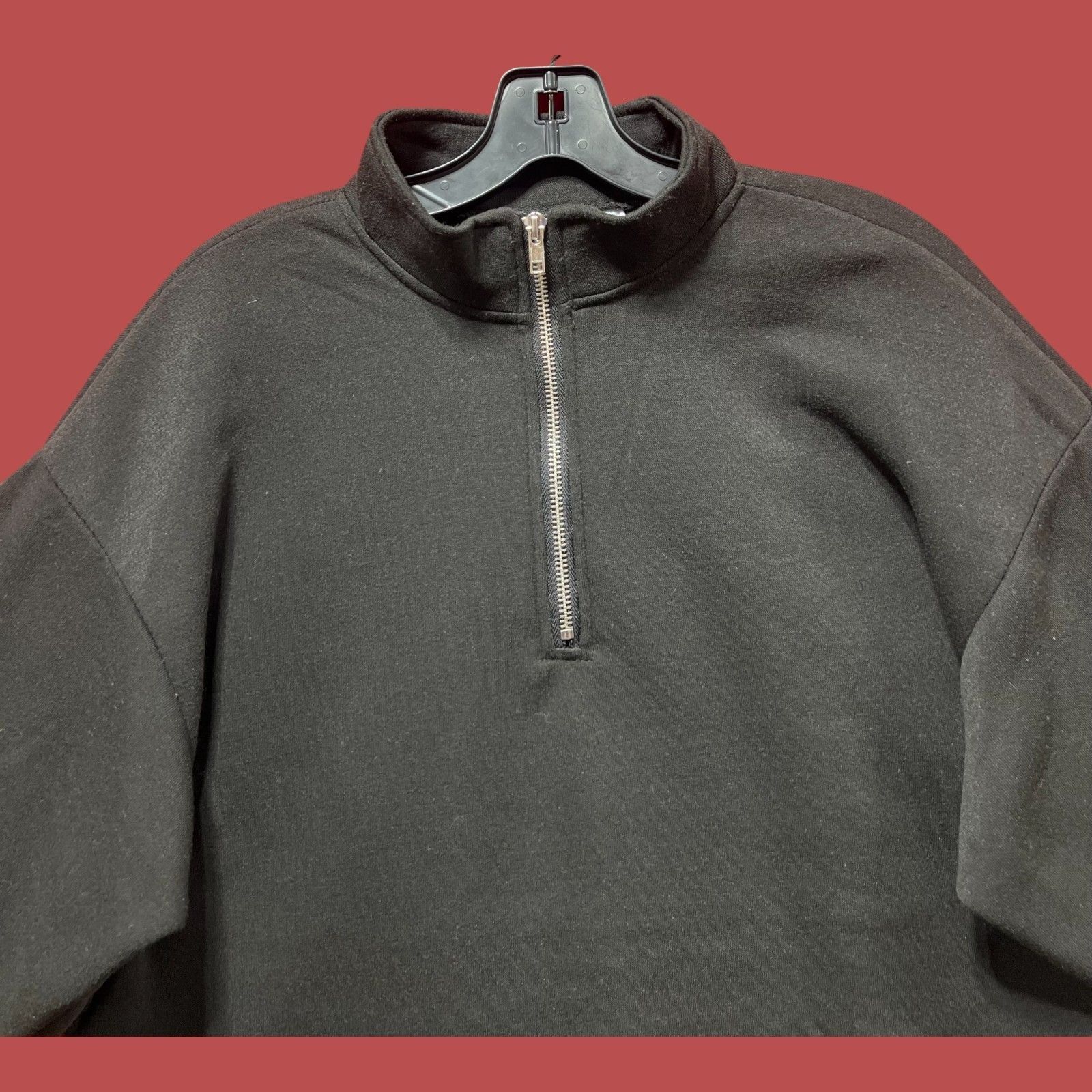 Other Love Streak - Unisex Long Sleeve Half Zip Sweatshirt - Black Size S / US 4 / IT 40 - 11 Thumbnail