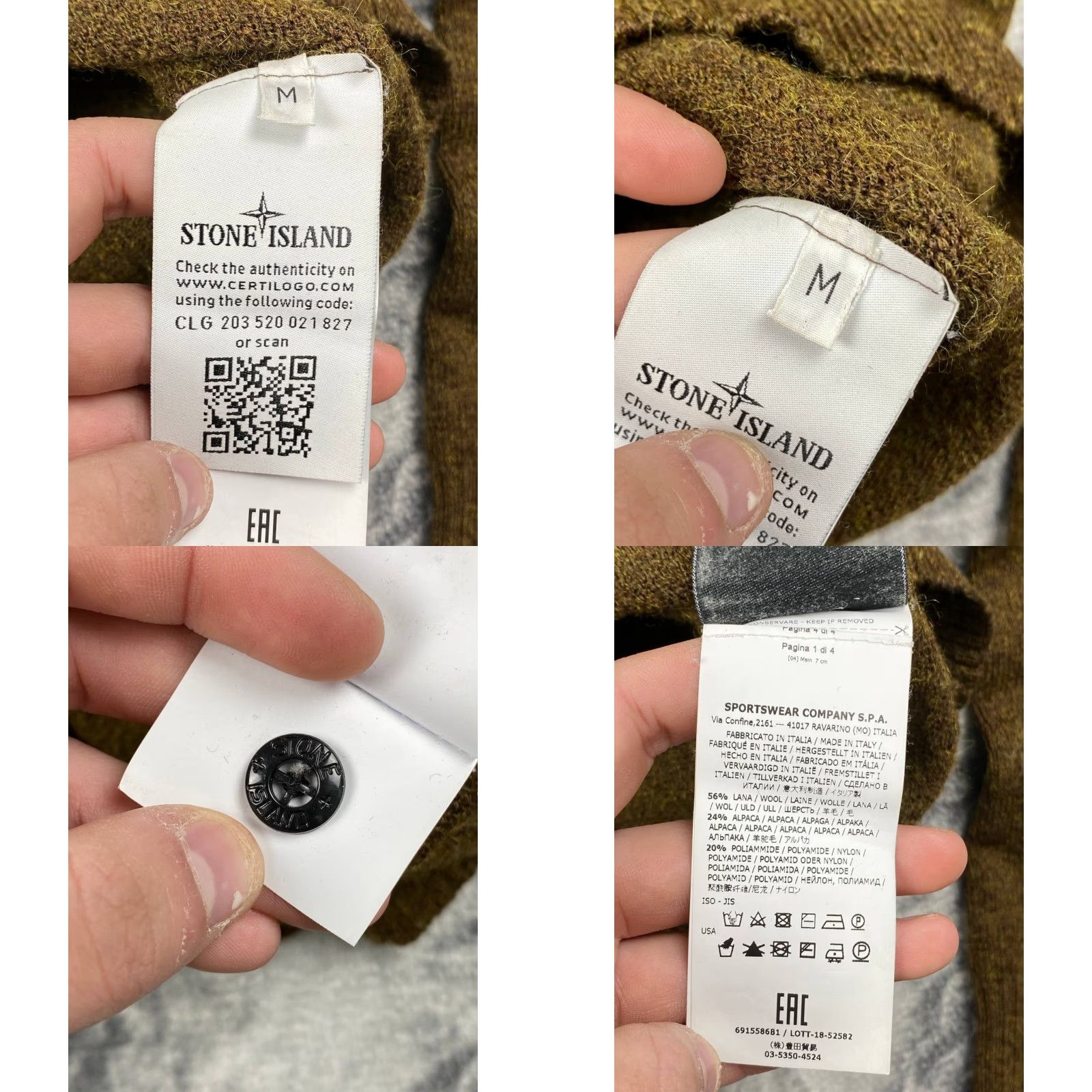 Stone Island Stone Island Knit Wool Sweater Men Size M Green Pullover Crew Neck Long Sleeve Regular Wool Knit Logo Winter Casual Man M Green Stone Island Sweater Size US M / EU 48-50 / 2 - 8 Thumbnail