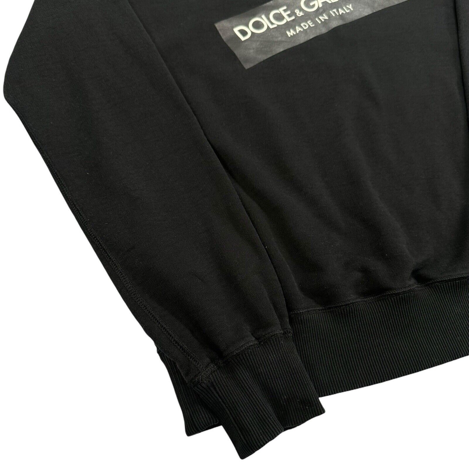 Dolce & Gabbana Dolce & Gabbana Size L Sweatshirt Black on Black Tape Logo Size US L / EU 52-54 / 3 - 7 Thumbnail