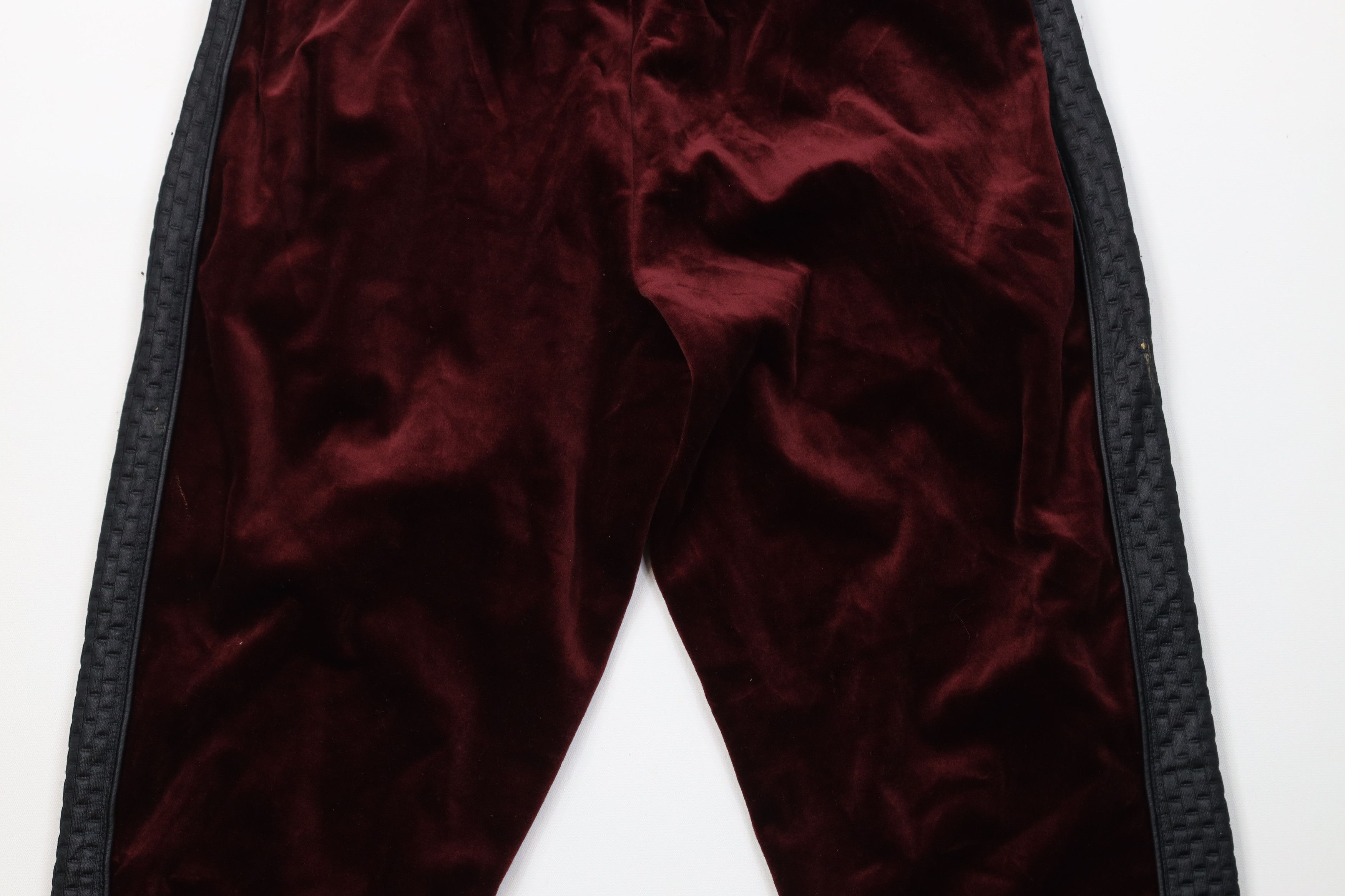 Vintage Y2K Streetwear Block Velour Cuffed Sweatpants Joggers Red Size US 34 / EU 50 - 9 Thumbnail