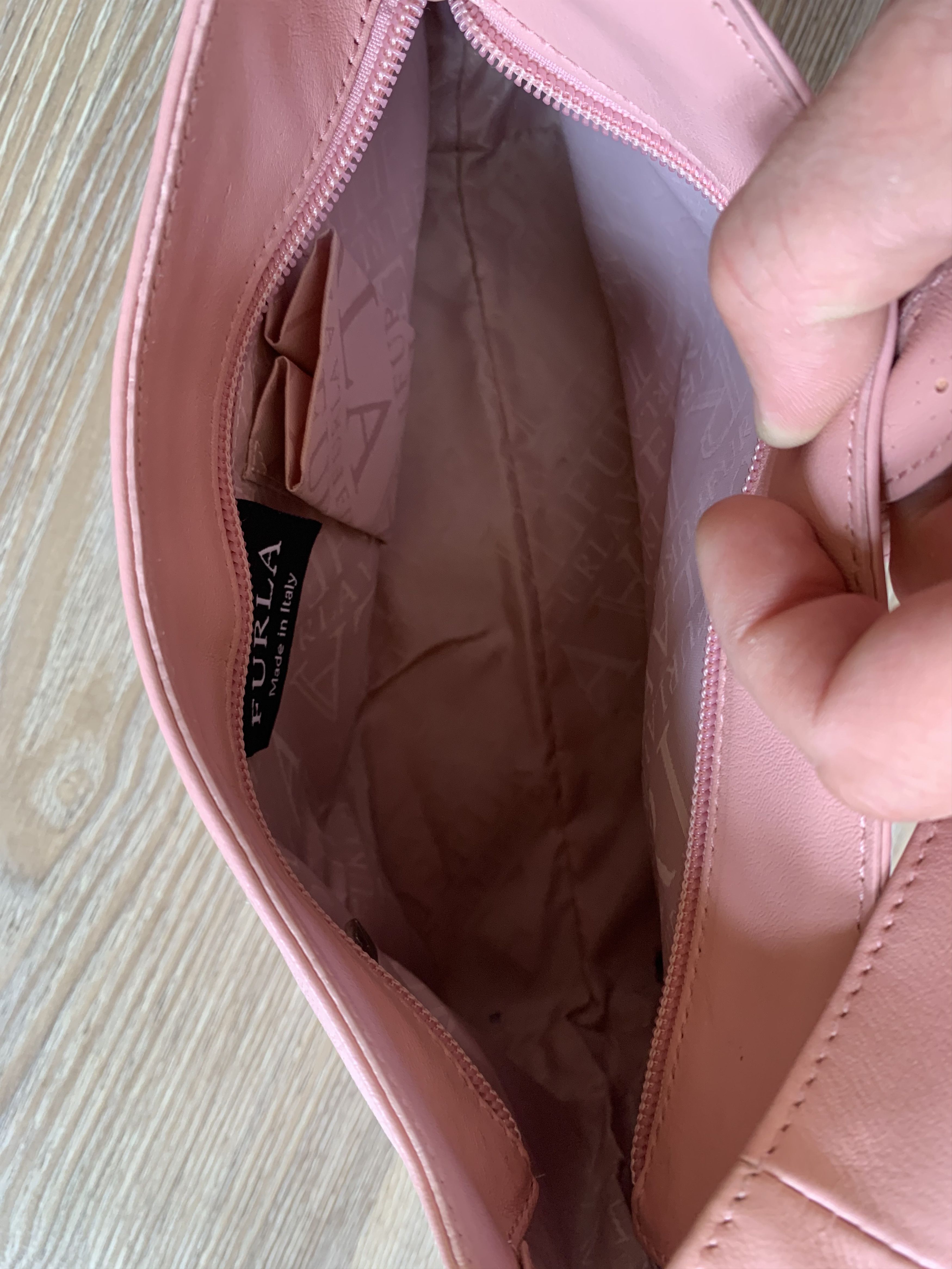 Designer Furla Rare Luxury Pink Leather Mini Bag Size ONE SIZE - 11 Thumbnail