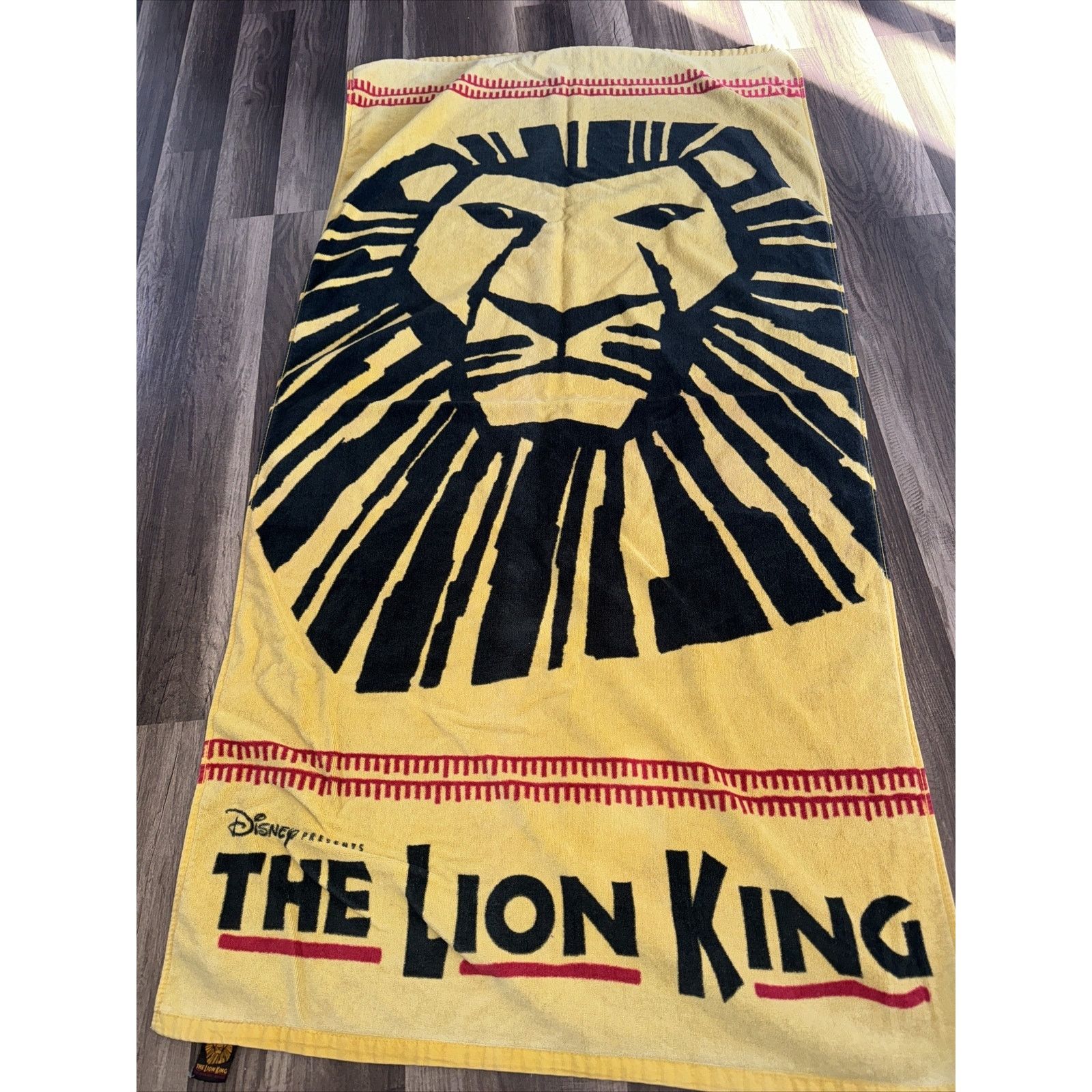 Disney Disney Lion King On Broadway Beach Towel Yellow 29x26 Size ONE SIZE - 1 Thumbnail