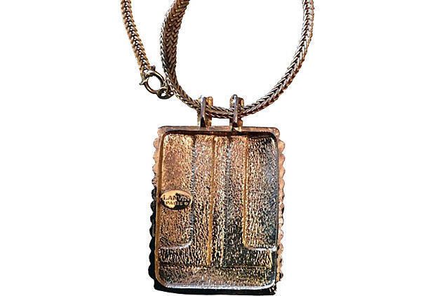 Lanvin Lanvin Retro Paris Two-Tone LL Monogram Pendant Necklace Size ONE SIZE - 5 Thumbnail