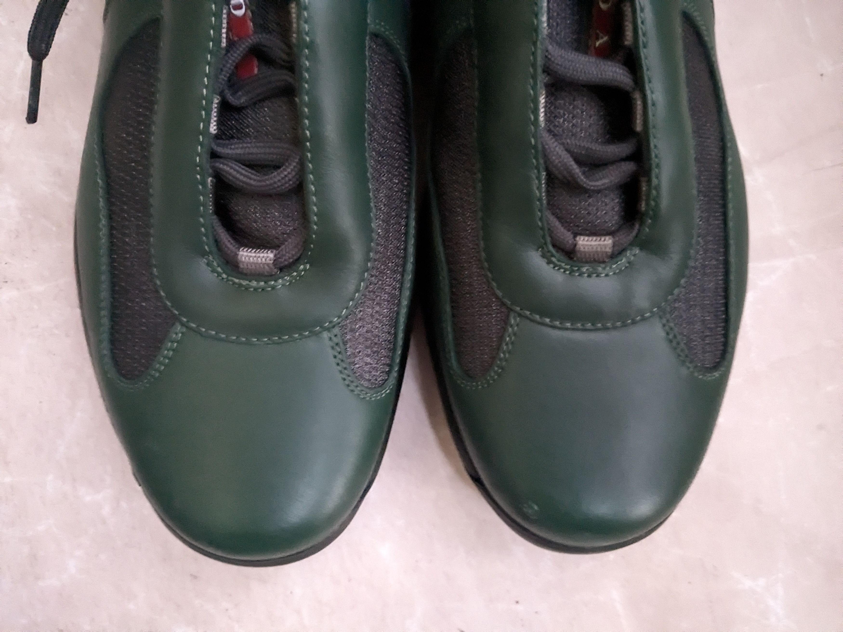 Prada Prada America's Cup Green 11.5 Leather Low Tops Size US 11.5 / EU 44-45 - 2 Thumbnail