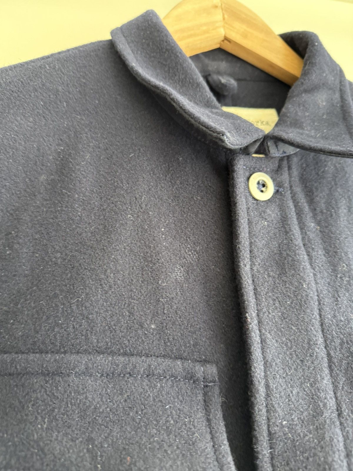 Universal Works Universal Works Cruiser Jacket Mowbray Navy Wool Size: M Size US M / EU 48-50 / 2 - 4 Thumbnail