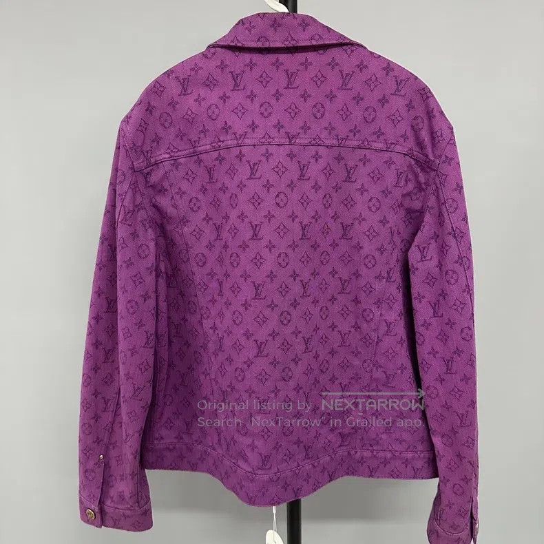 Louis Vuitton Louis Vuitton purple denim jacket Size US M / EU 48-50 / 2 - 2 Thumbnail