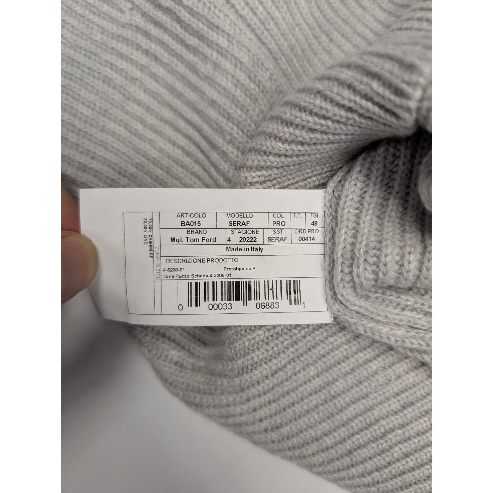 Tom Ford o1rshd1 Henley shirt in Grey Size US M / EU 48-50 / 2 - 11 Thumbnail